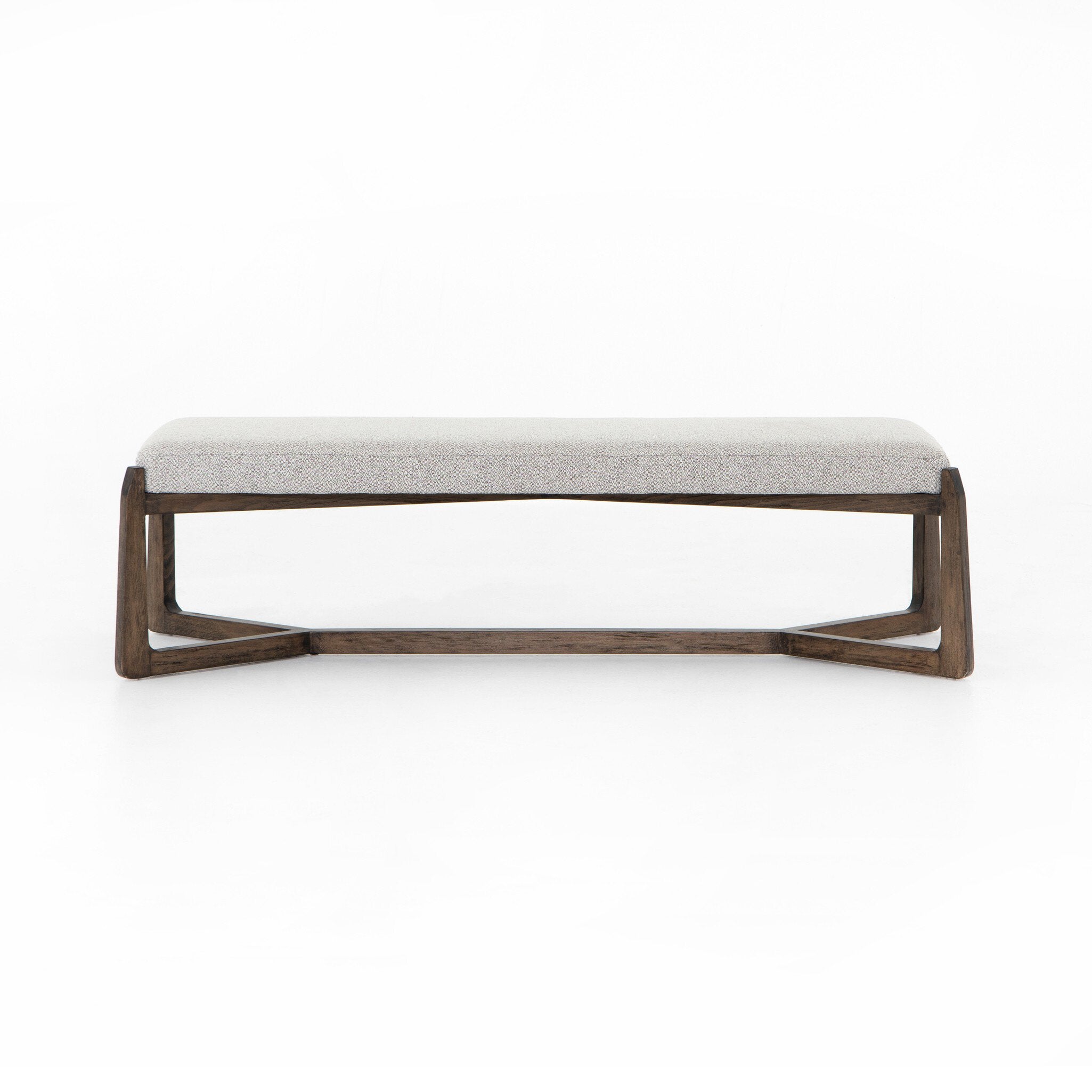 Four Hands Roscoe Bench — Brunswick Pebble-Vintage Sienna