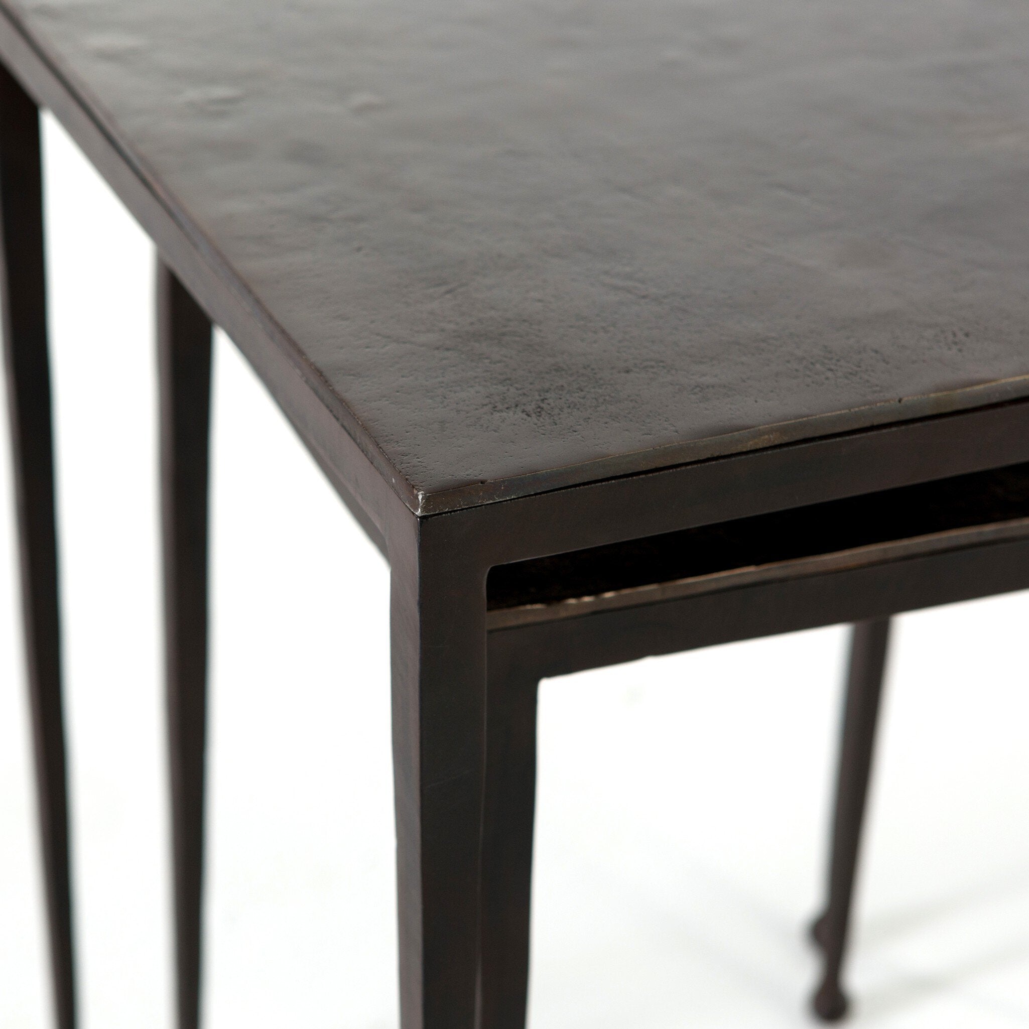 Four Hands Dalston Nesting End Table Set — Antique Rust-Antique Brown