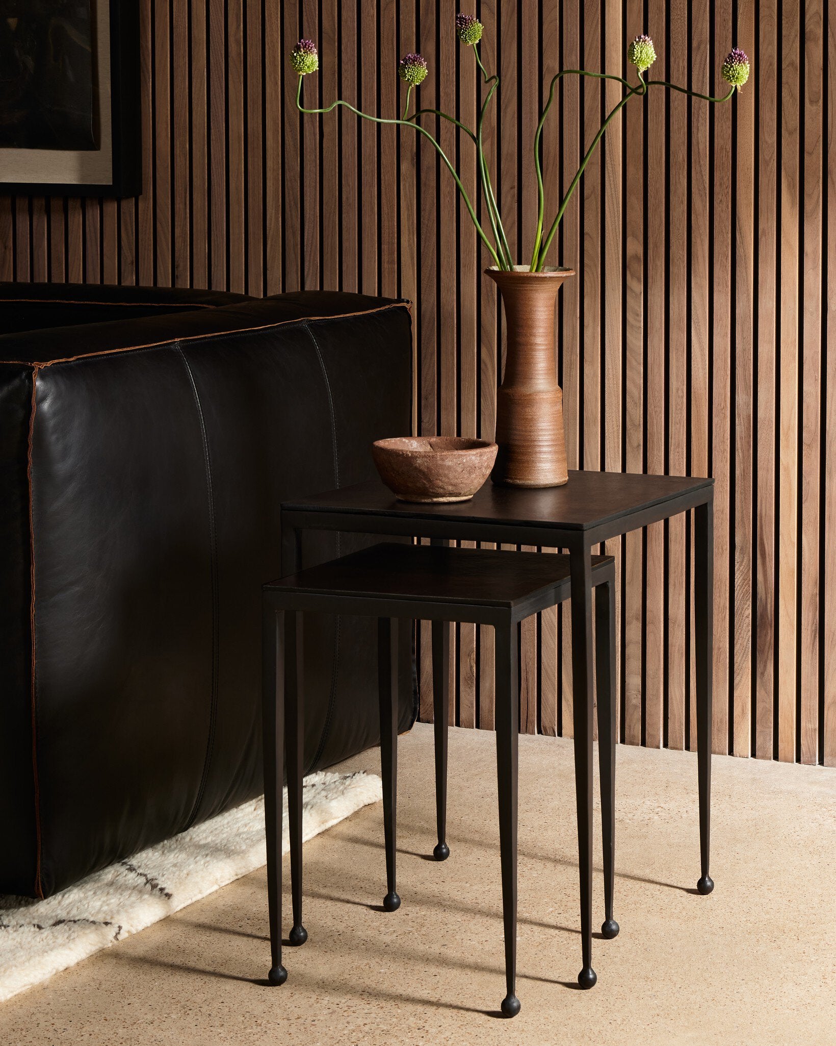 Four Hands Dalston Nesting End Table Set — Antique Rust-Antique Brown