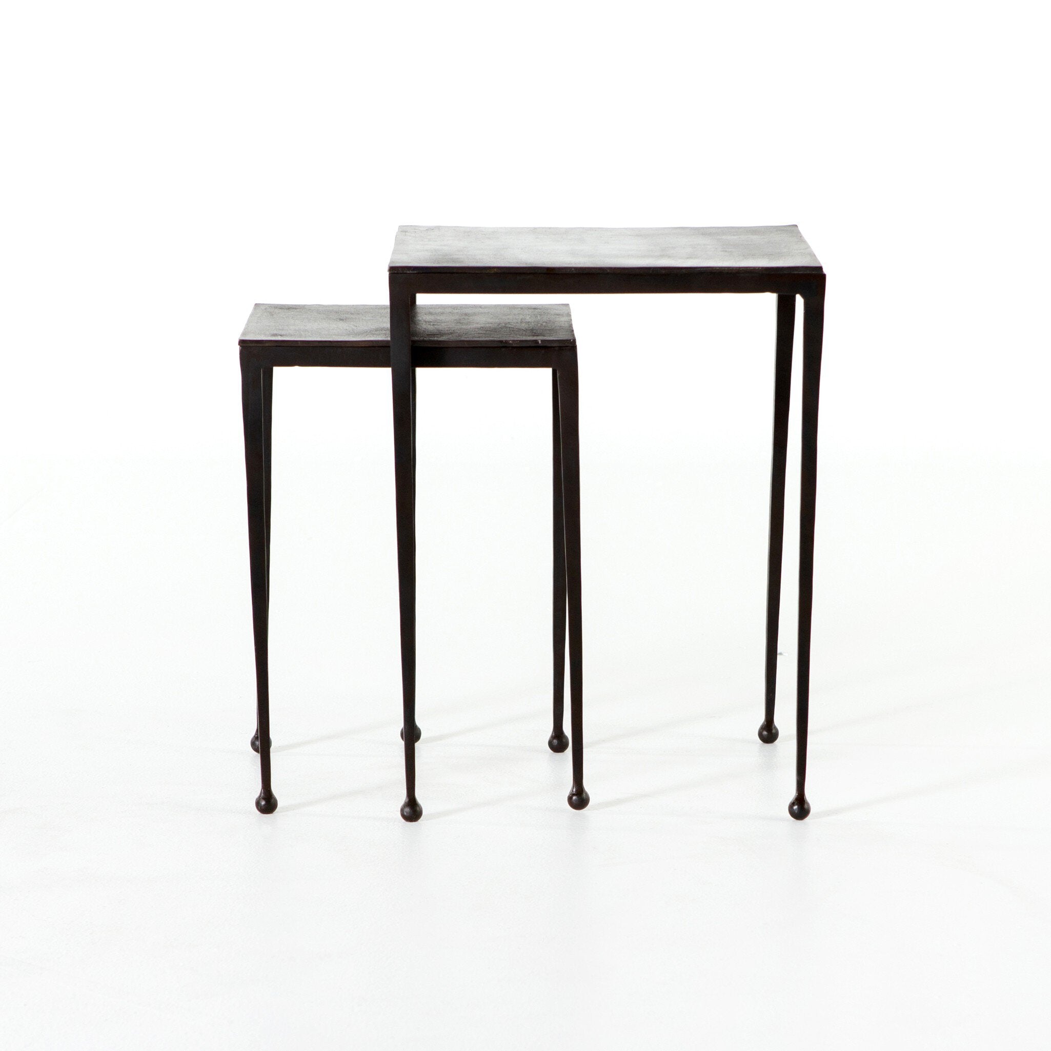 Four Hands Dalston Nesting End Table Set — Antique Rust-Antique Brown