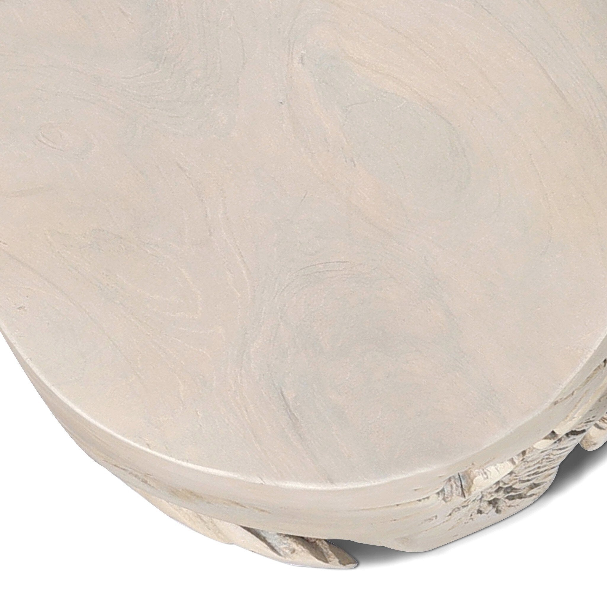 Four Hands Teak Stool — Ivory Teak Root