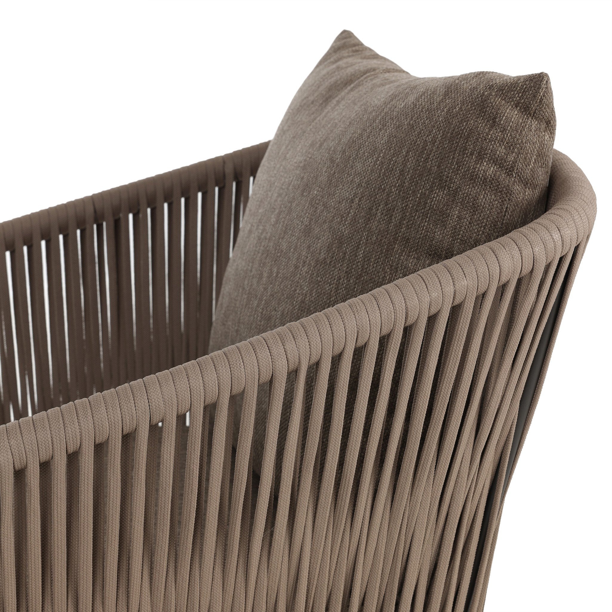 Four Hands Porto Outdoor Chair — Ellor Brown-Bronze-Khaki Rope