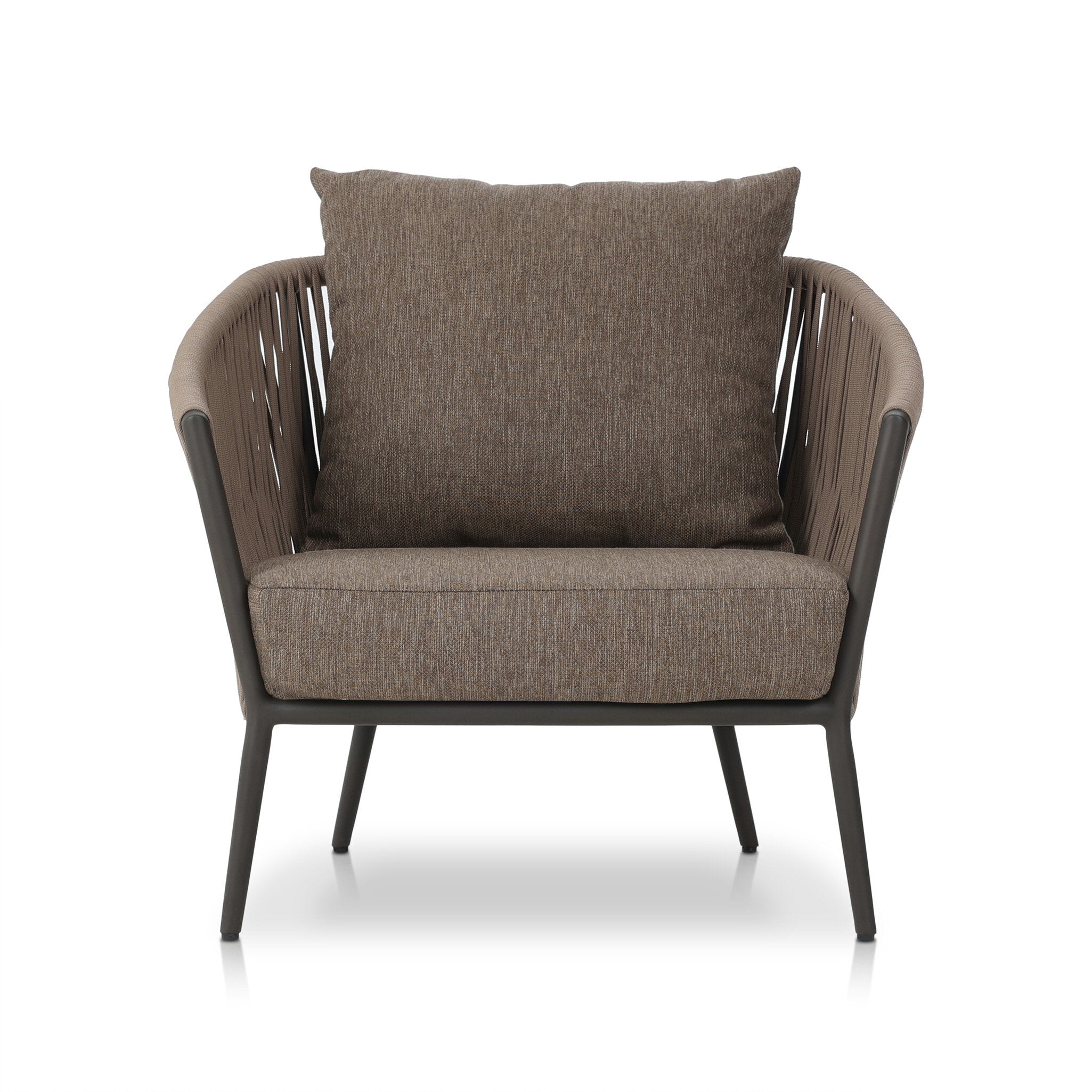 Four Hands Porto Outdoor Chair — Ellor Brown-Bronze-Khaki Rope