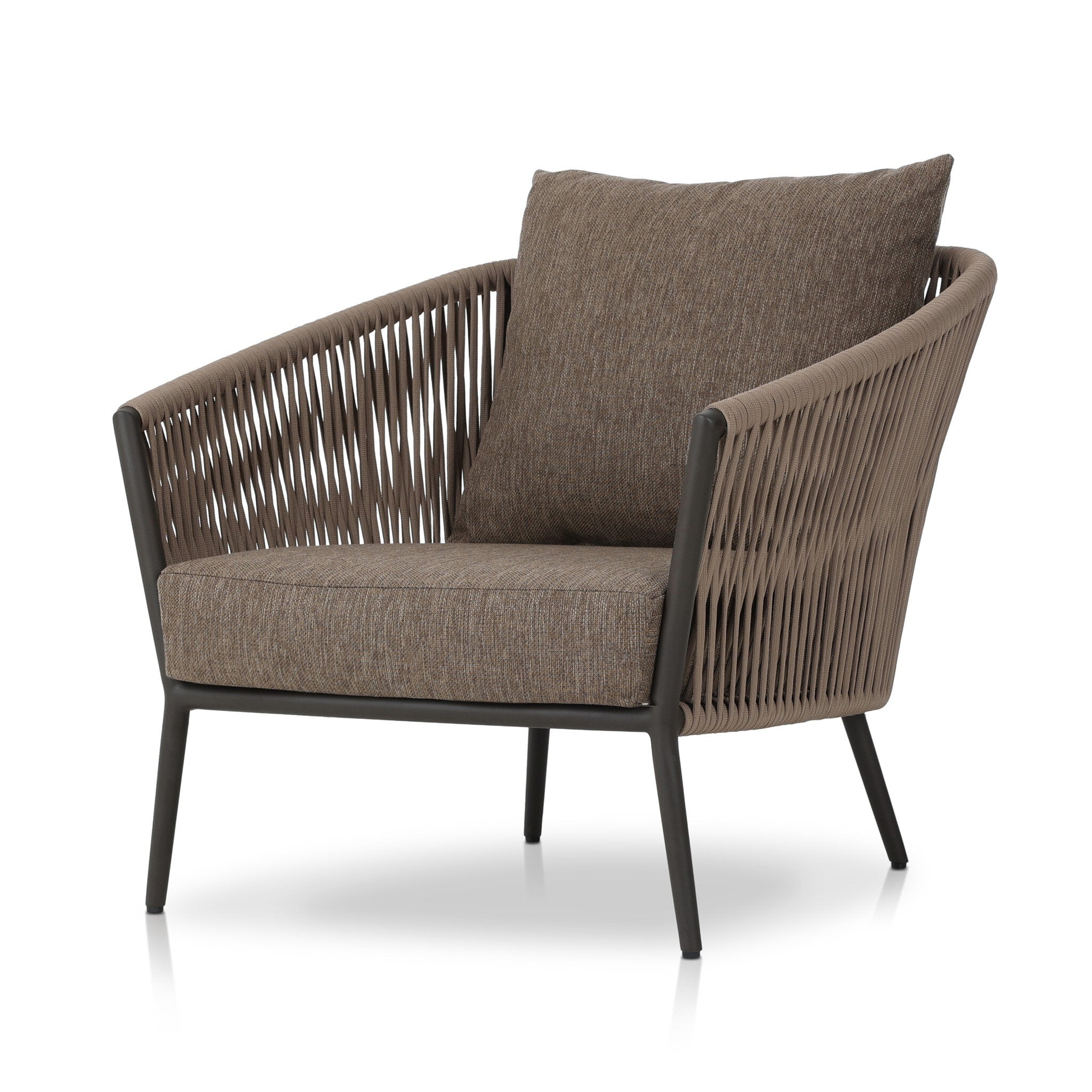 Four Hands Porto Outdoor Chair — Ellor Brown-Bronze-Khaki Rope