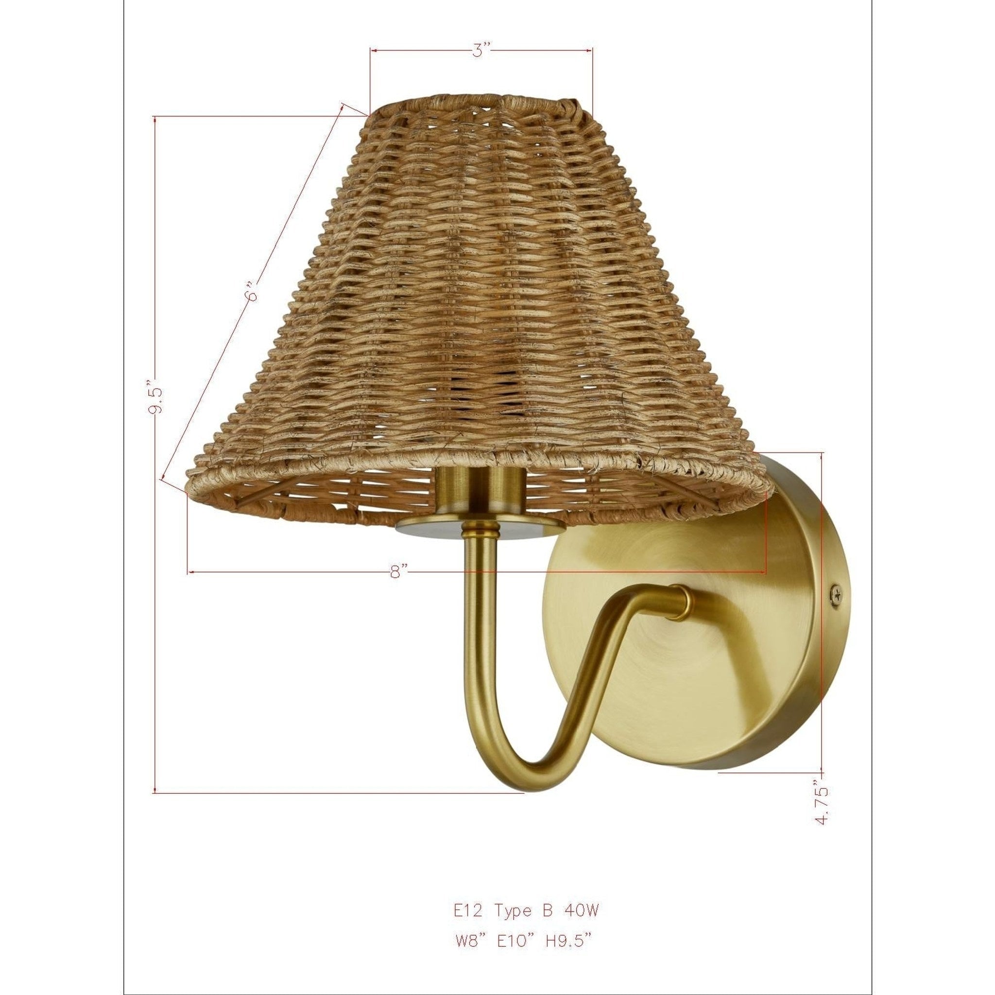 Forty West Finn Sconce — view 3