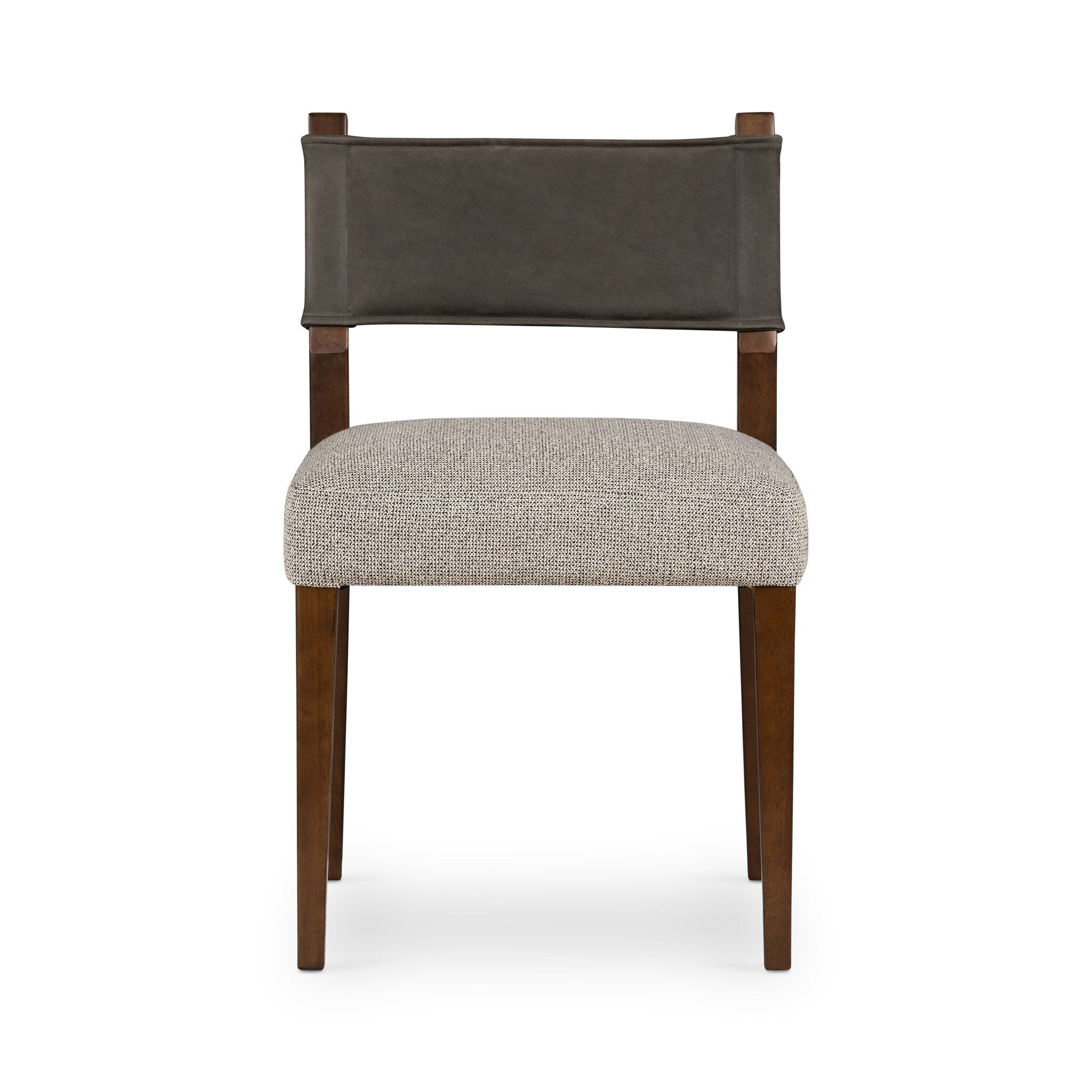 Four Hands Ferris Dining Chair — Nubuck Charcoal-Tulsa Ink-Antique Sable