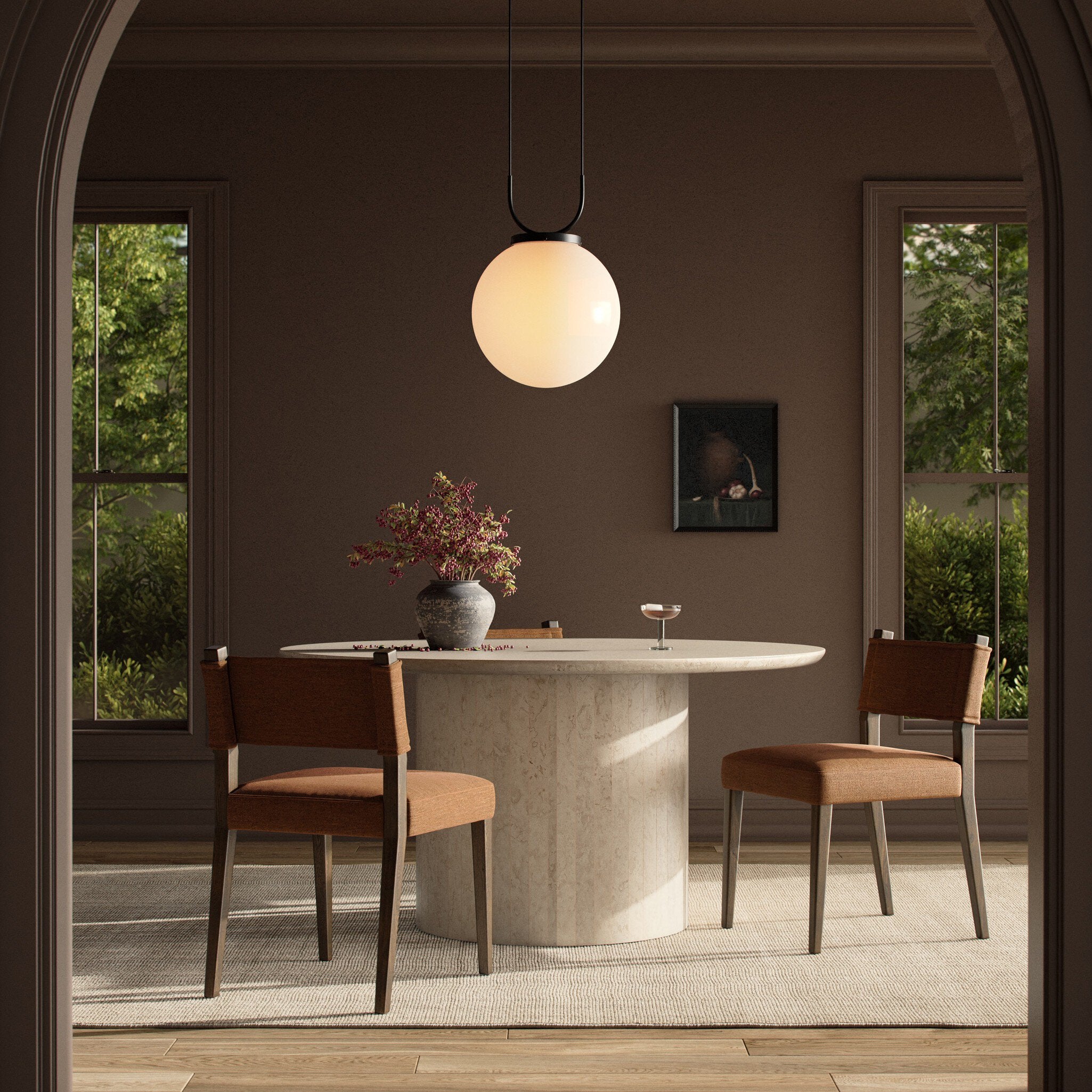 Four Hands Ferris Dining Chair — Laughlin Ochre-Amber Ash