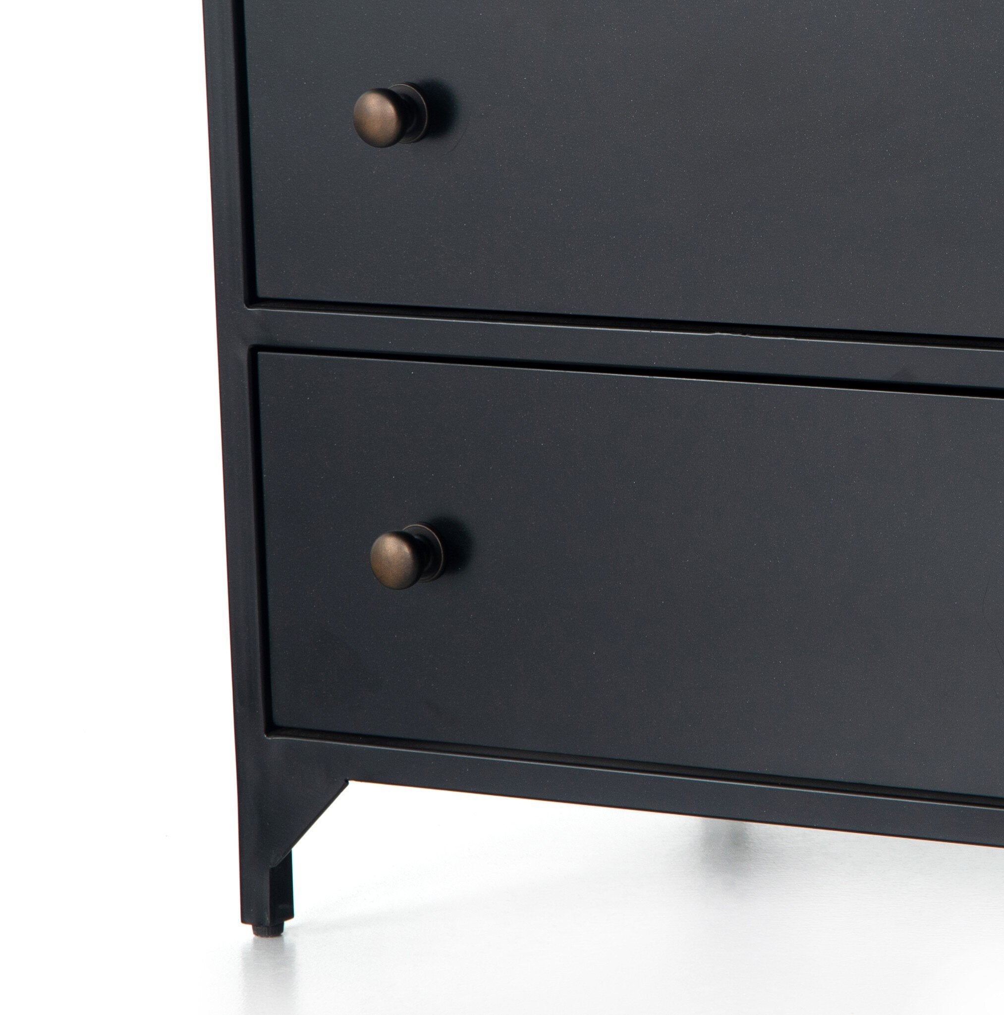Four Hands Belmont Storage Nightstand — Black-Weathered Bronze