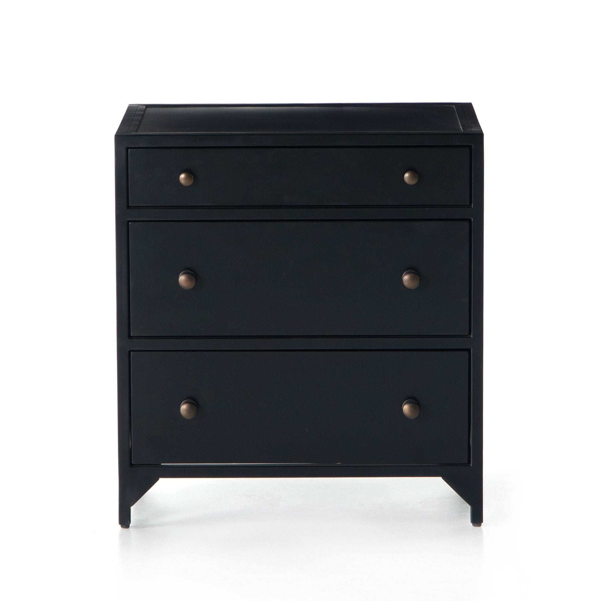 Four Hands Belmont Storage Nightstand — Black-Weathered Bronze