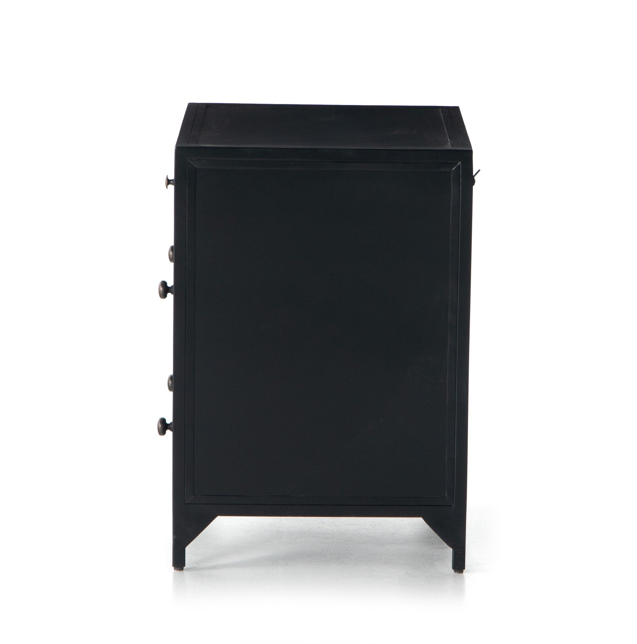 Four Hands Belmont Storage Nightstand — Black-Weathered Bronze