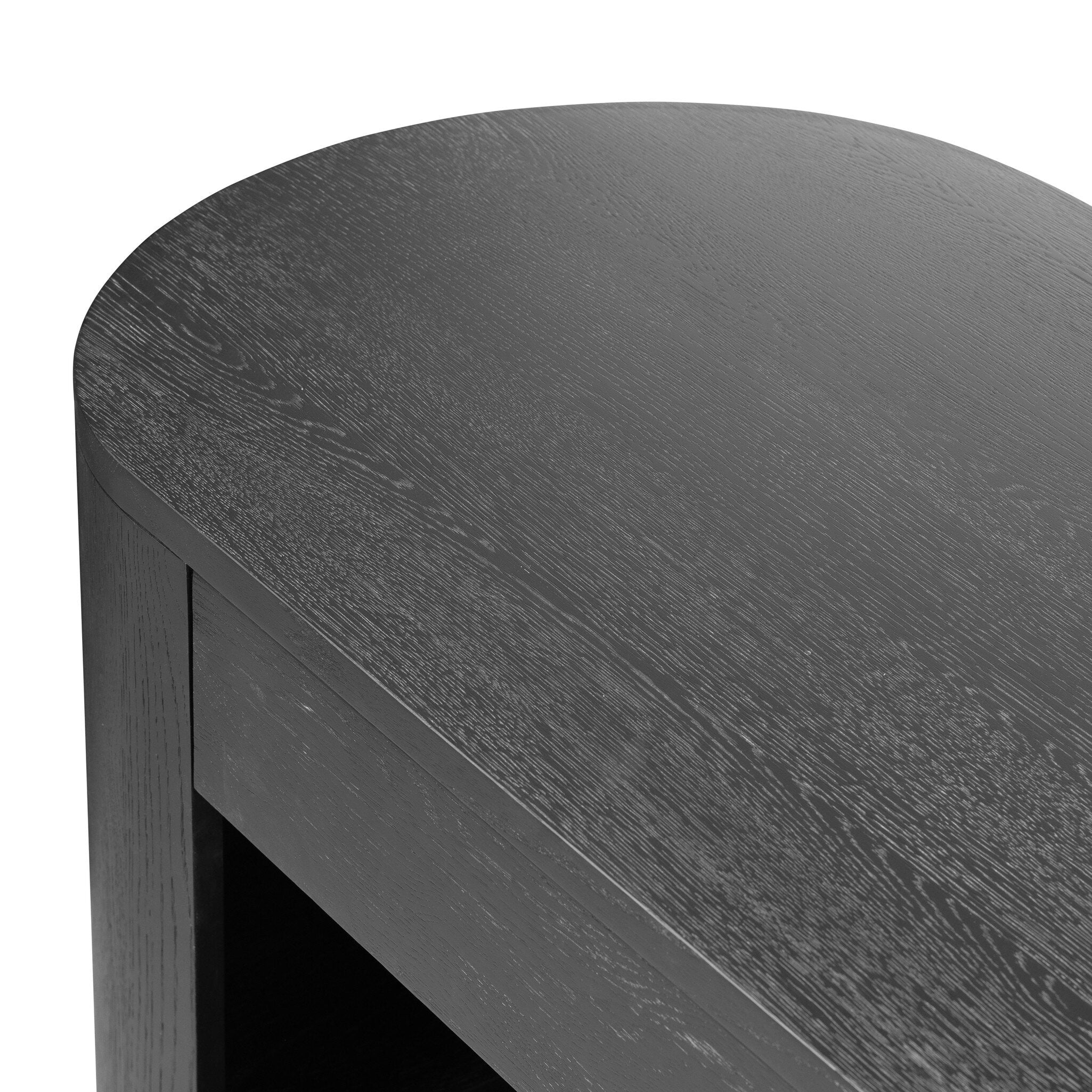 Four Hands Pilar Desk — Brushed Ebony Oak Veneer-Brushed Ebony Oak