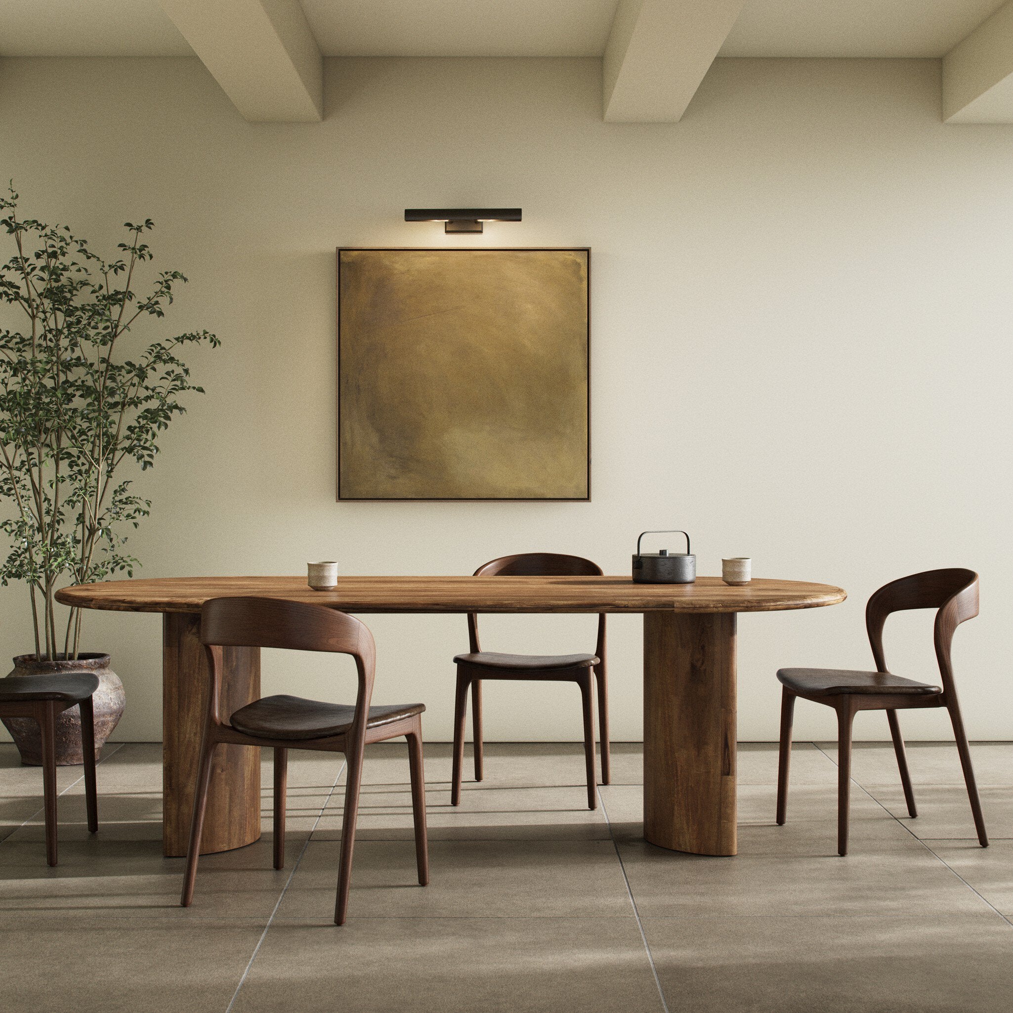 Four Hands Paden Dining Table — Sandy Acacia-Sandy Acacia Solid