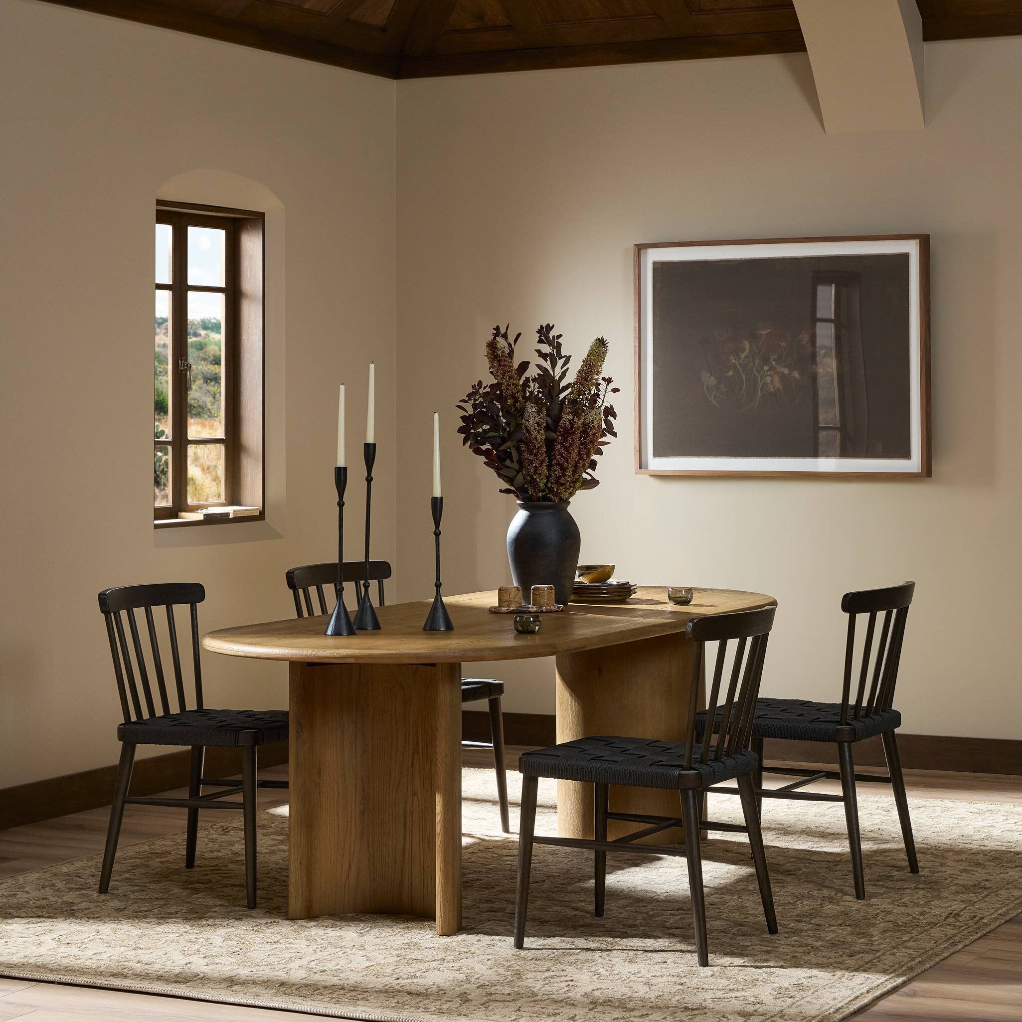 Four Hands Paden Dining Table — Worn Oak-Worn Oak Veneer