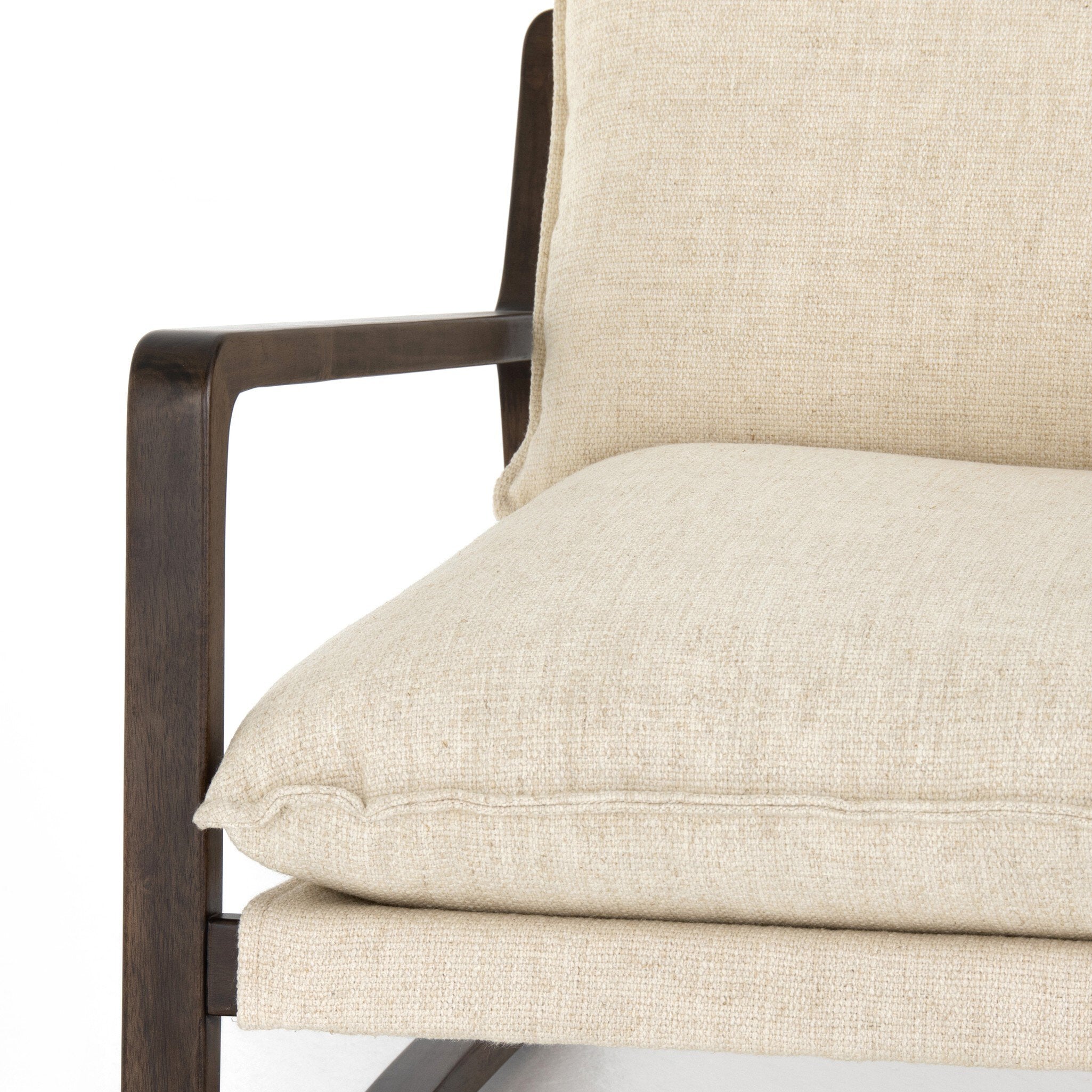 Four Hands Ace Chair — Thames Cream-Burnt Parawood