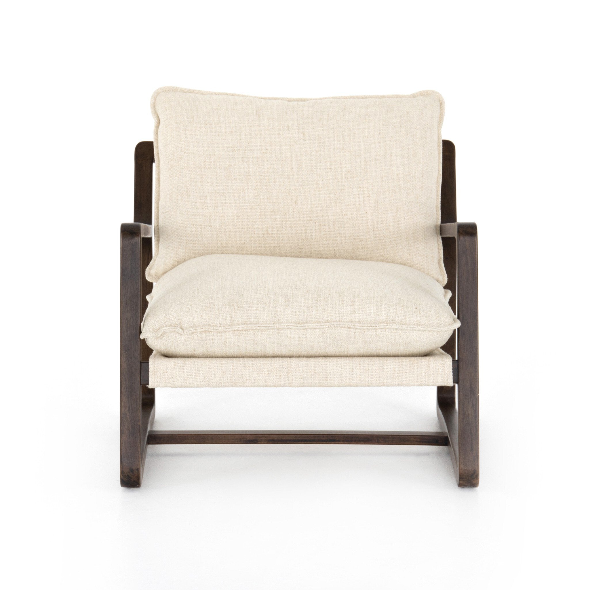 Four Hands Ace Chair — Thames Cream-Burnt Parawood