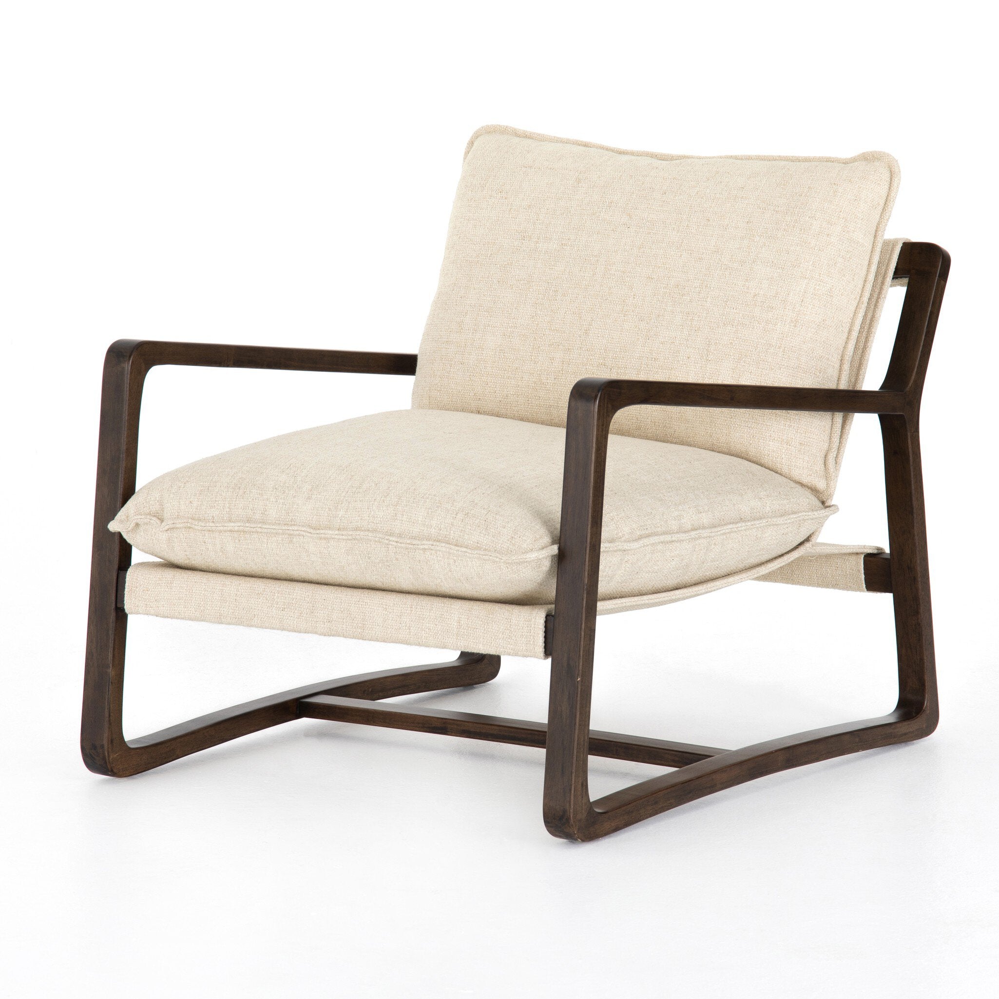 Four Hands Ace Chair — Thames Cream-Burnt Parawood