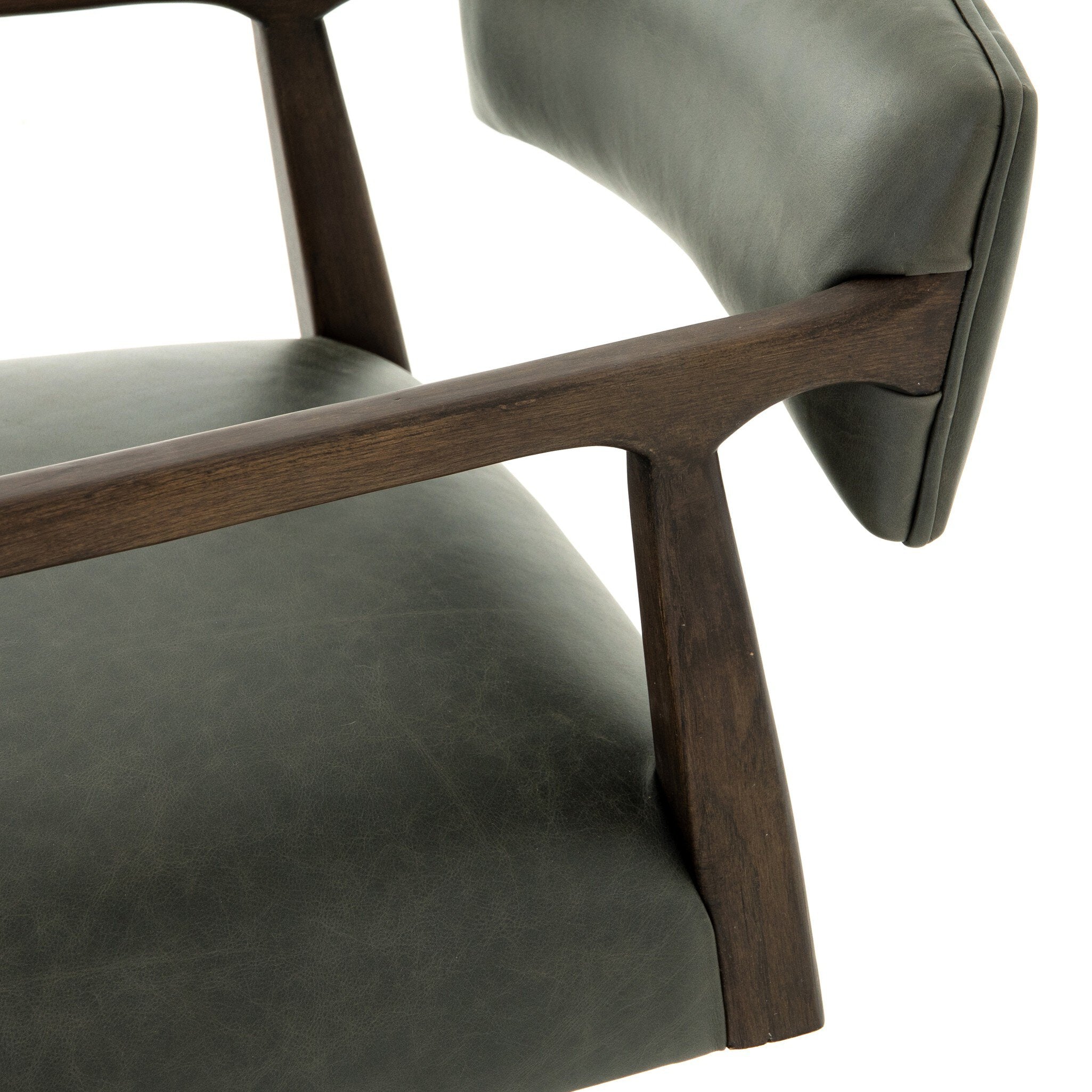 Four Hands Tyler Desk Chair — Chaps Ebony-Burnt Oak-Stainless Steel
