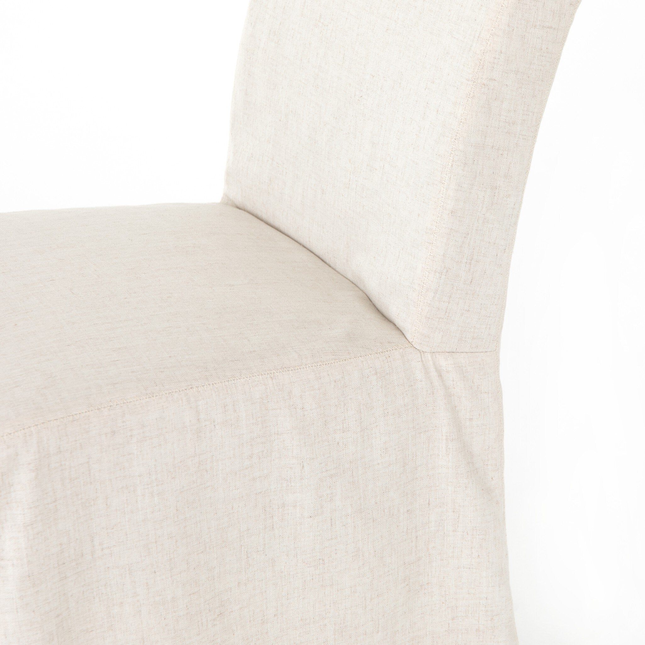 Four Hands Vista Slipcovered Dining Chair — Savile Flax-Coffee Bean