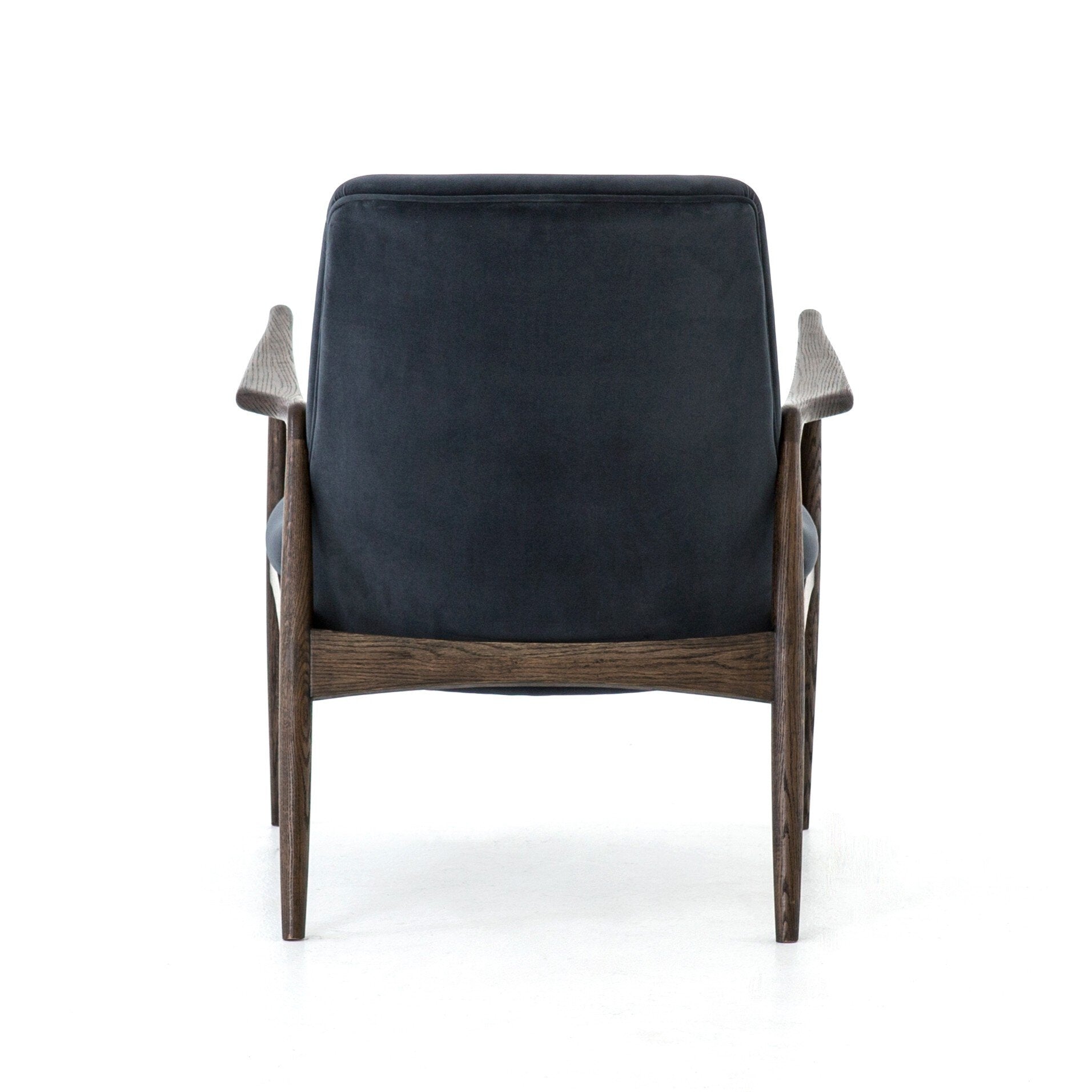 Four Hands Braden Chair — Modern Velvet Shadow-Warm Oak