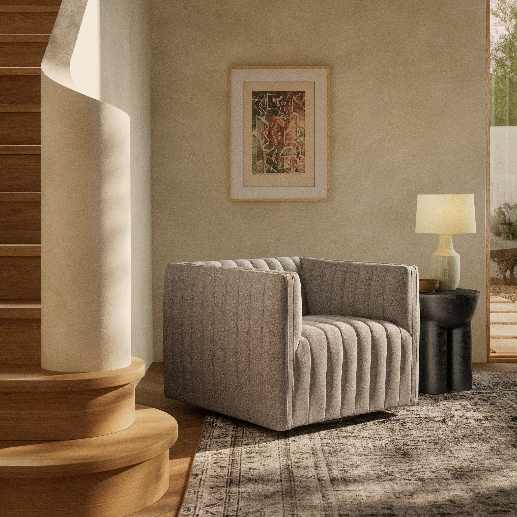 Four Hands Augustine Swivel Chair — Orly Natural