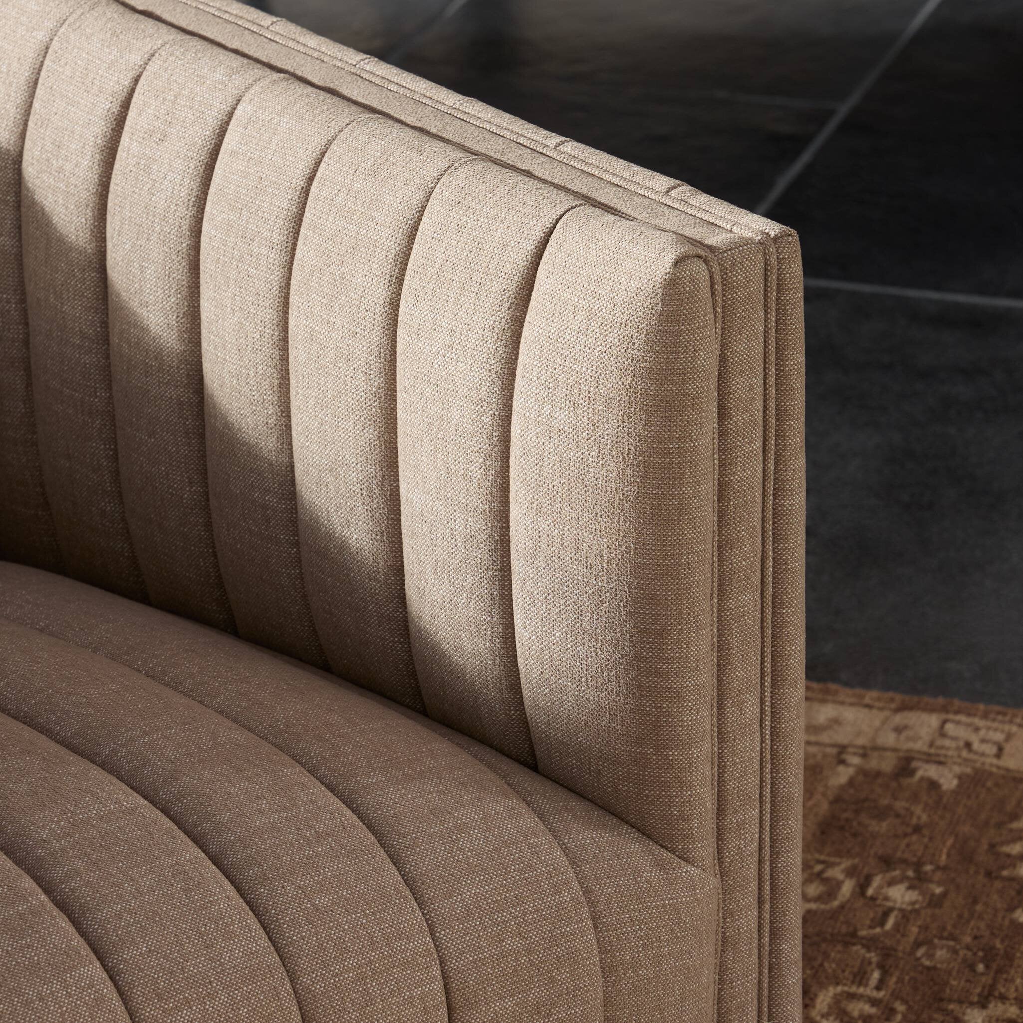 Four Hands Augustine Swivel Chair — Crypton Nomad Taupe