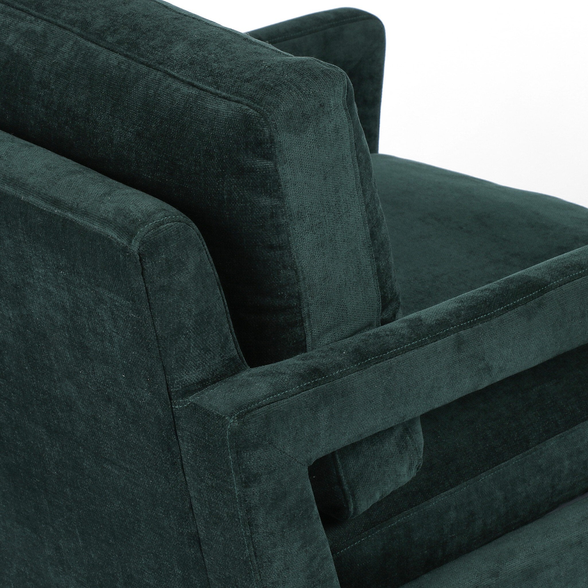 Four Hands Olson Chair — Emerald Worn Velvet-Sienna Brown