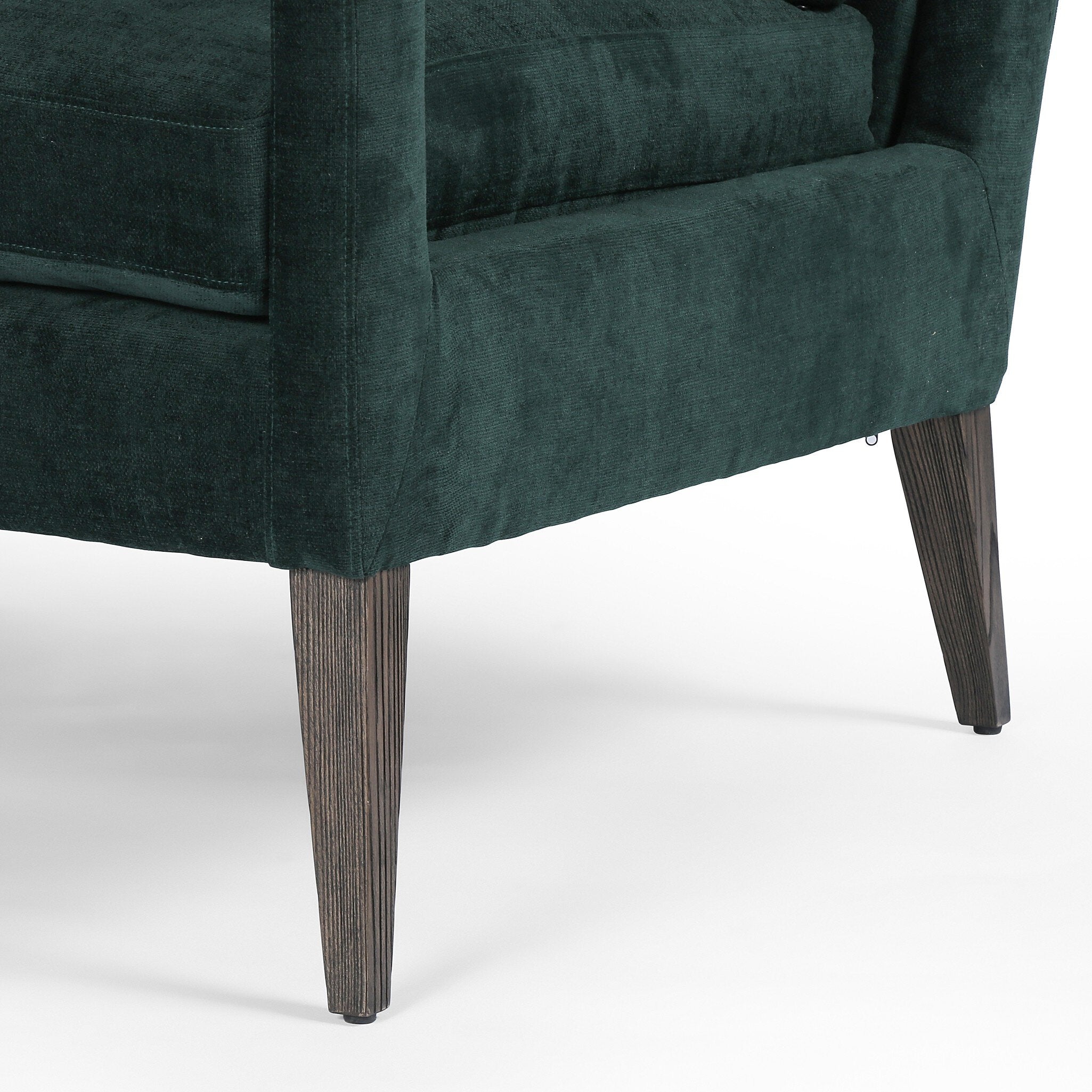 Four Hands Olson Chair — Emerald Worn Velvet-Sienna Brown