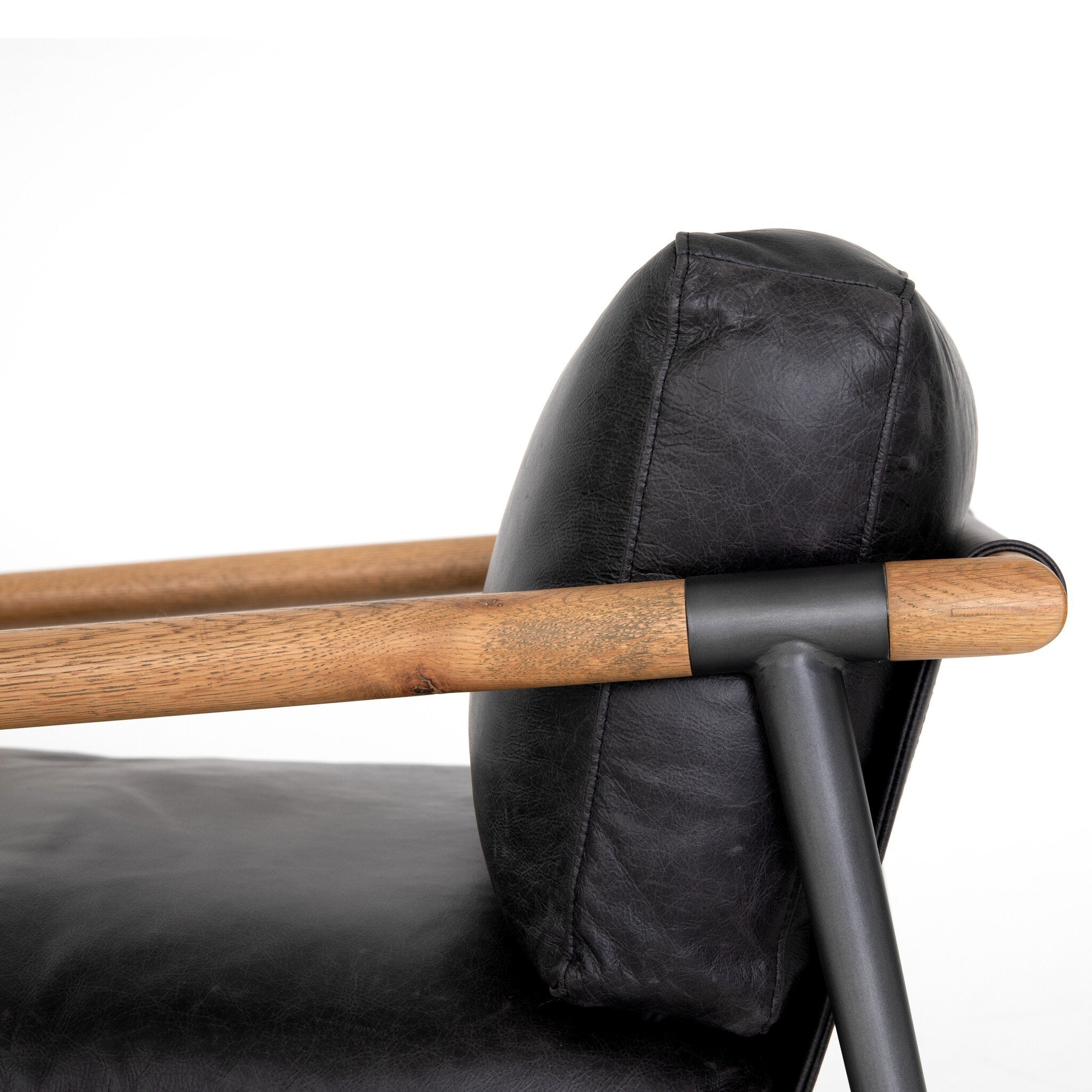 Four Hands Rowen Chair — Sonoma Black-Carbon Black-Toasted Oak