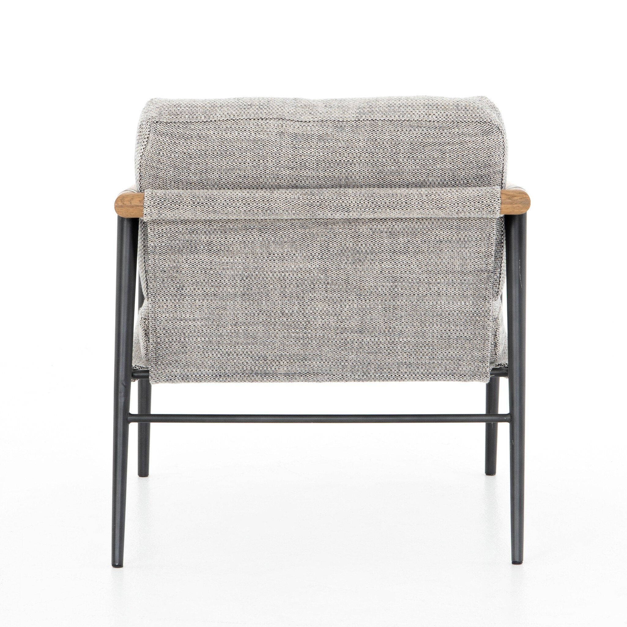 Four Hands Rowen Chair — Thames Raven-Carbon Black-Toasted Oak