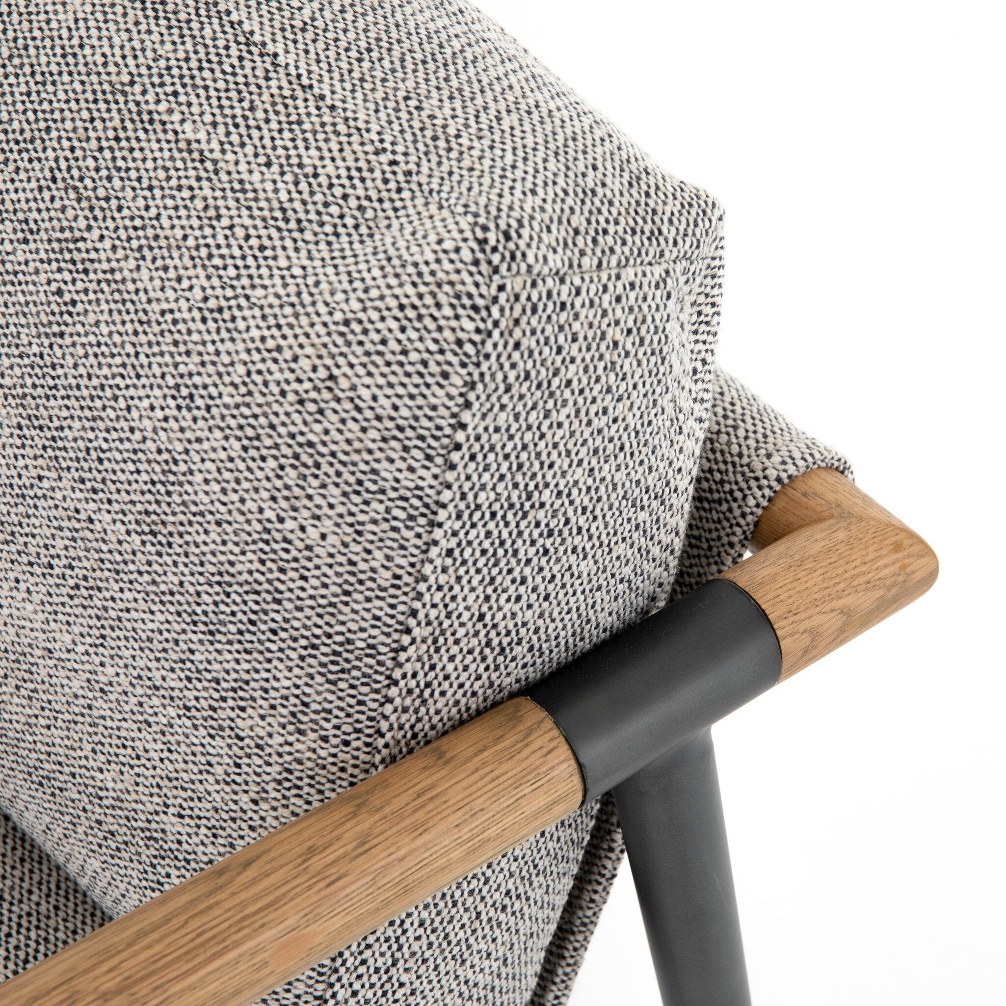 Four Hands Rowen Chair — Thames Raven-Carbon Black-Toasted Oak