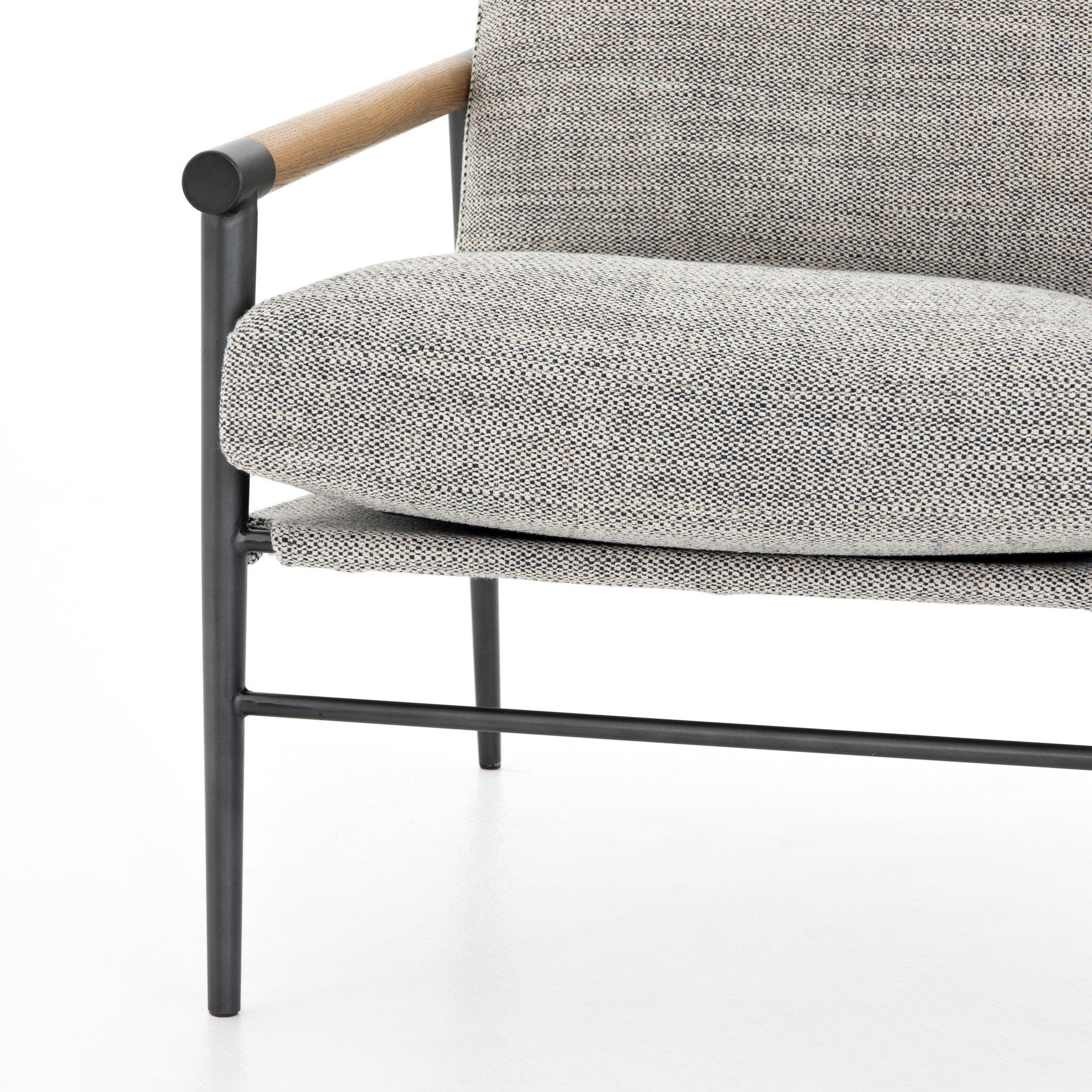Four Hands Rowen Chair — Thames Raven-Carbon Black-Toasted Oak