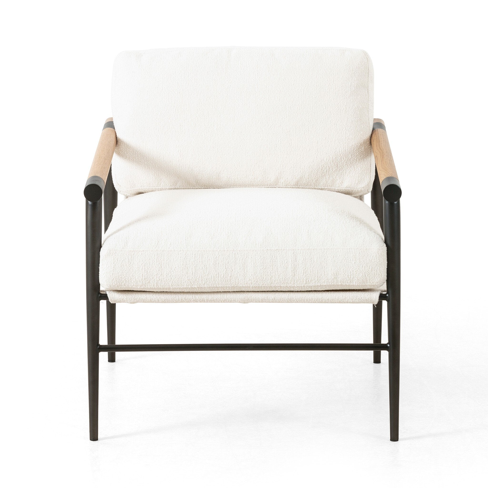Four Hands Rowen Chair — Fayette Cloud-Carbon Black-Toasted Oak