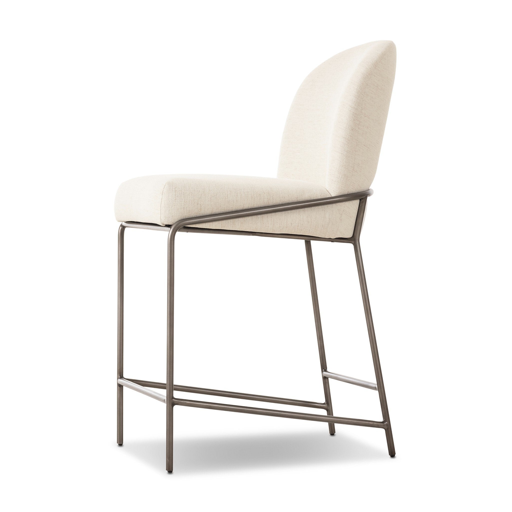 Four Hands Astrud Bar + Counter Stool — Crypton Nomad Snow-Brushed Slate-Counter