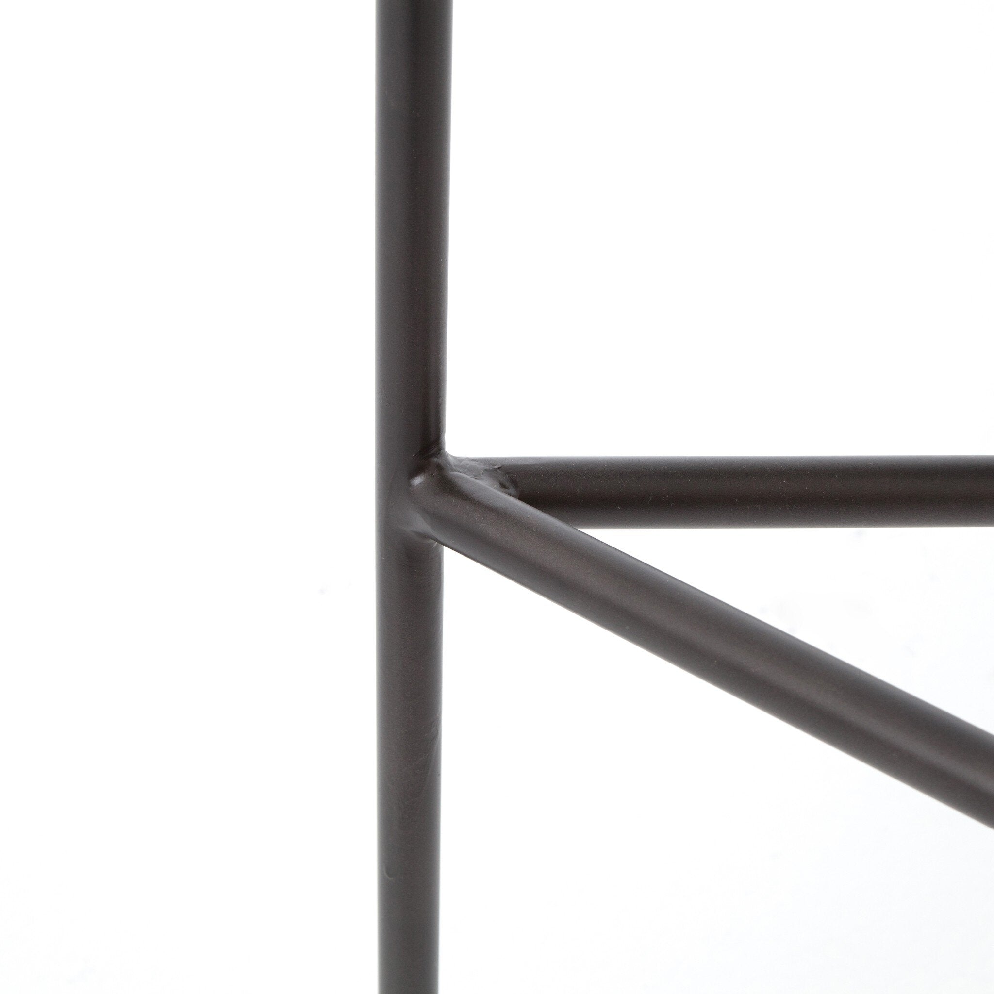 Four Hands Wharton Bar + Counter Stool — Stonewash Grey-Waxed Black-Bar