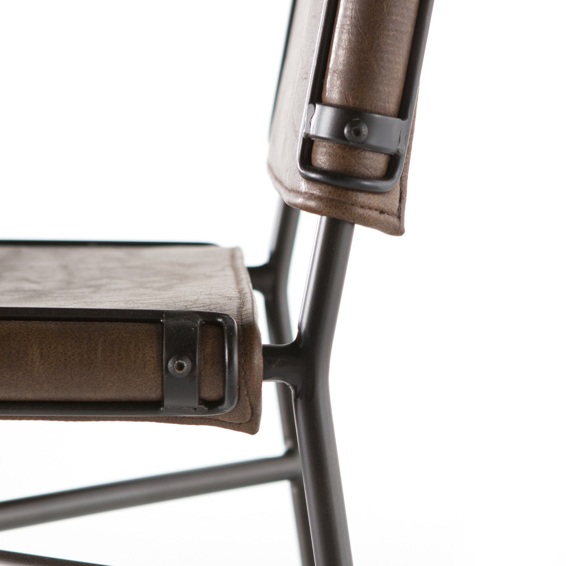 Four Hands Wharton Bar + Counter Stool — Distressed Brown-Waxed Black-Counter