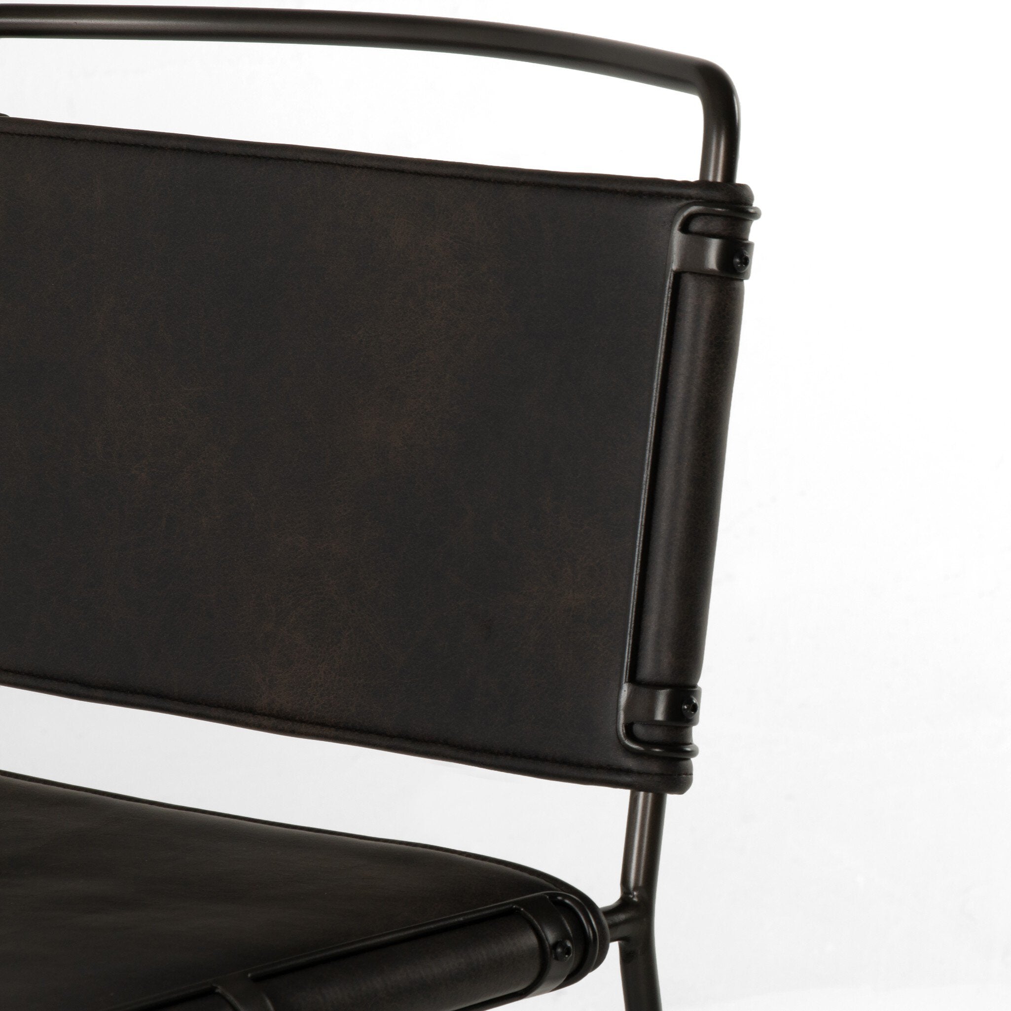 Four Hands Wharton Bar + Counter Stool — Distressed Black-Waxed Black-Bar