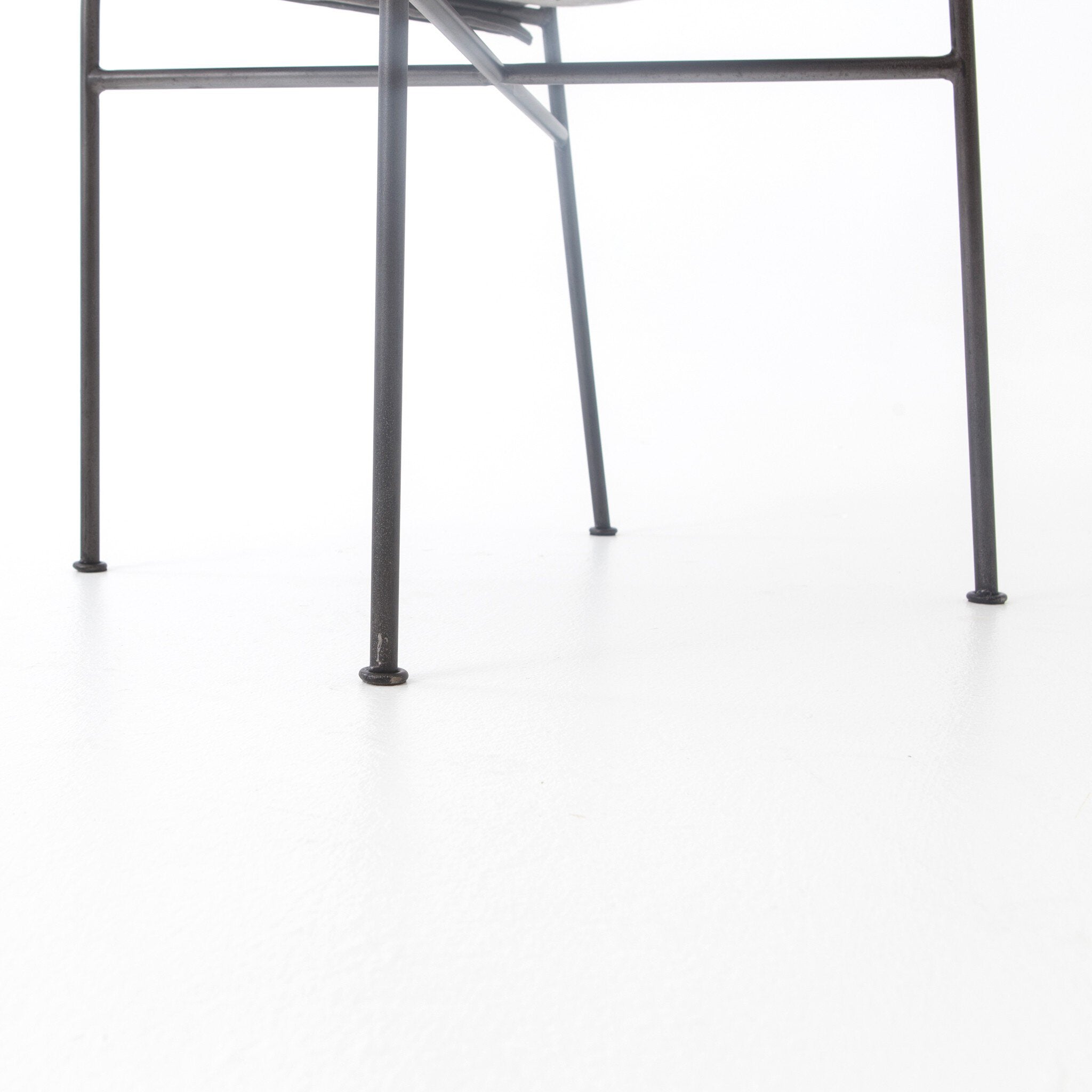 Four Hands Wharton Dining Chair — Stonewash Grey-Waxed Black