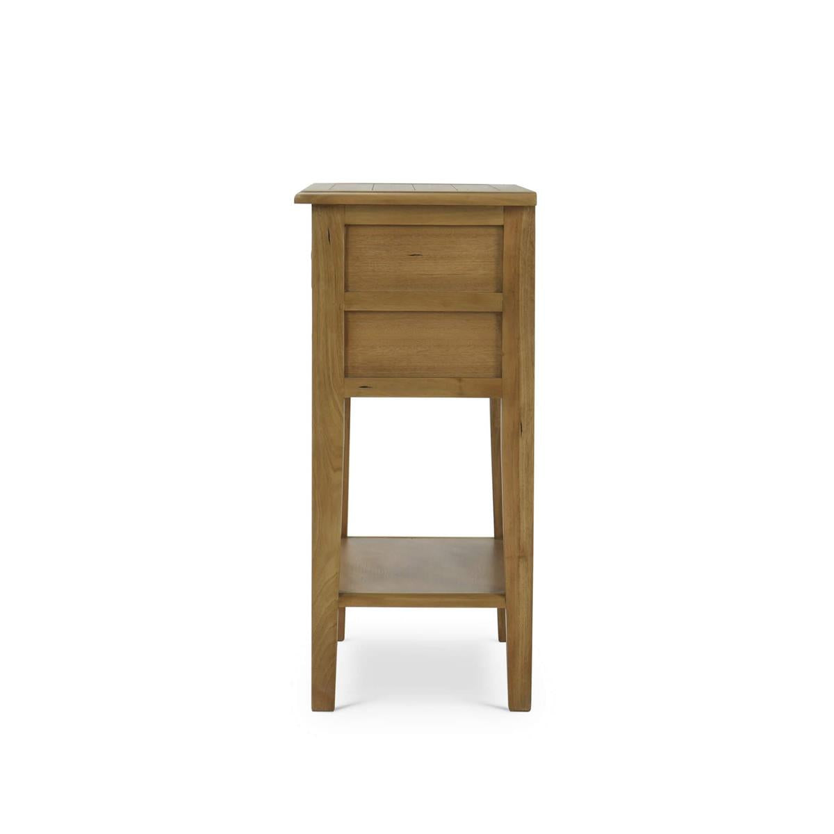 Bramble Eton 3 Drawer Side Table — Antique French Oak