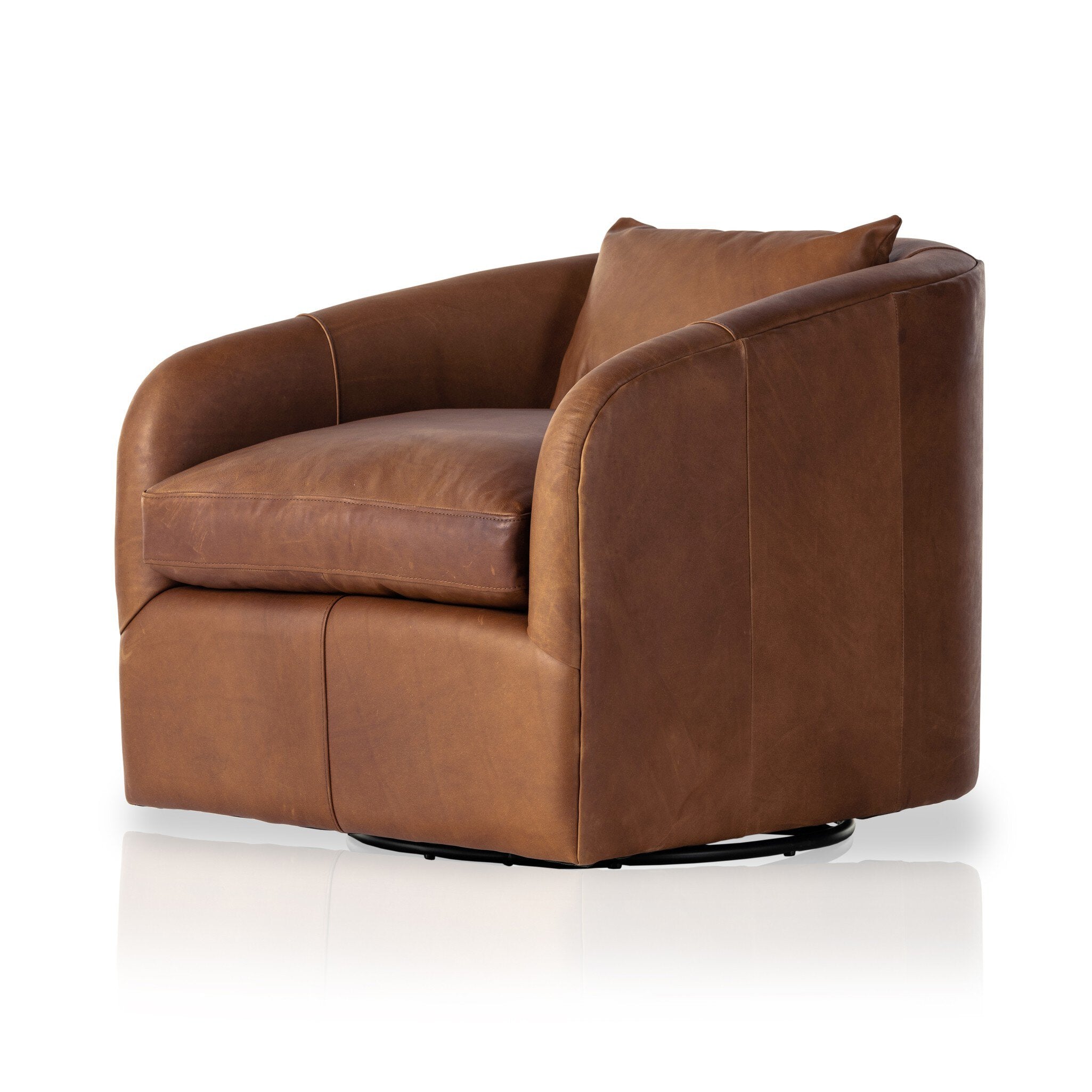 Four Hands Topanga Swivel Chair — Heirloom Sienna