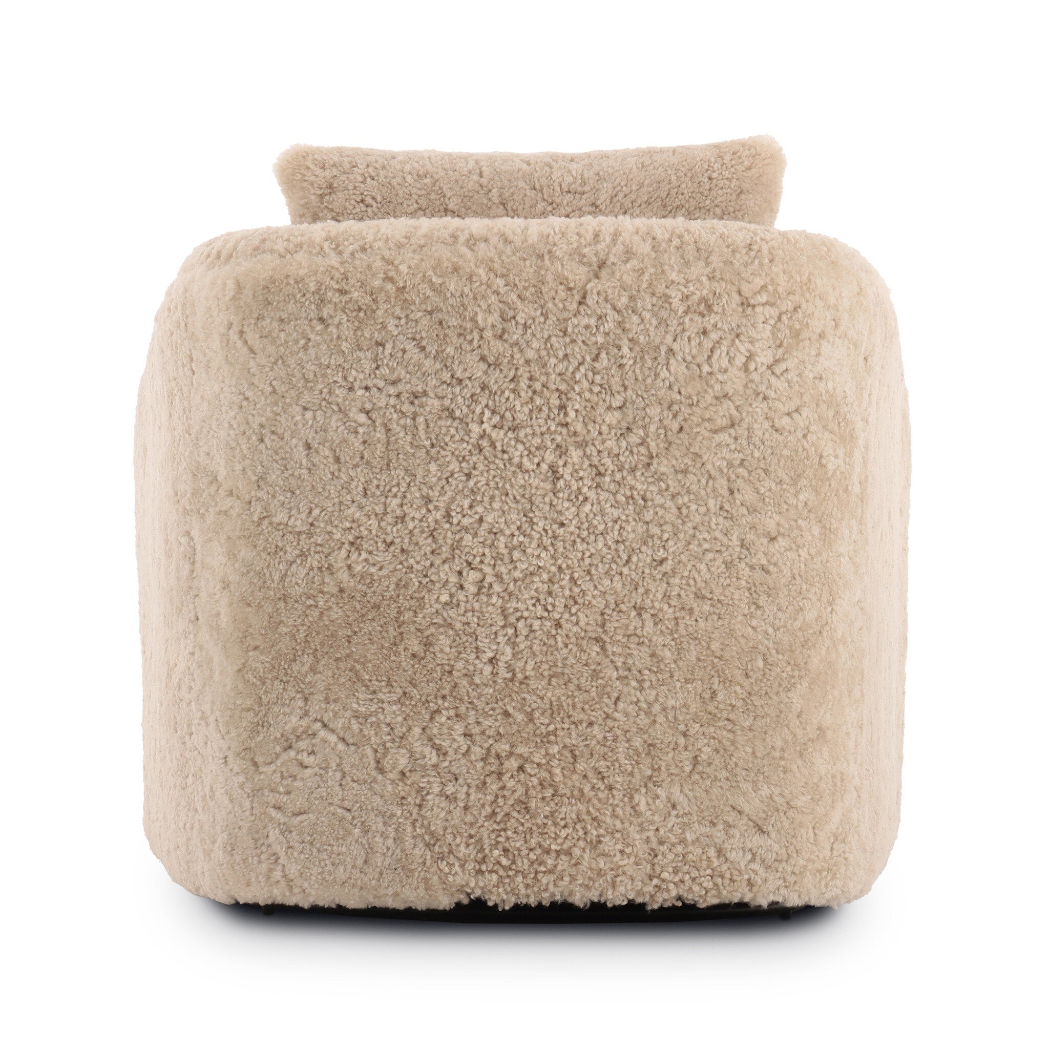 Four Hands Topanga Swivel Chair — Beige Shearling