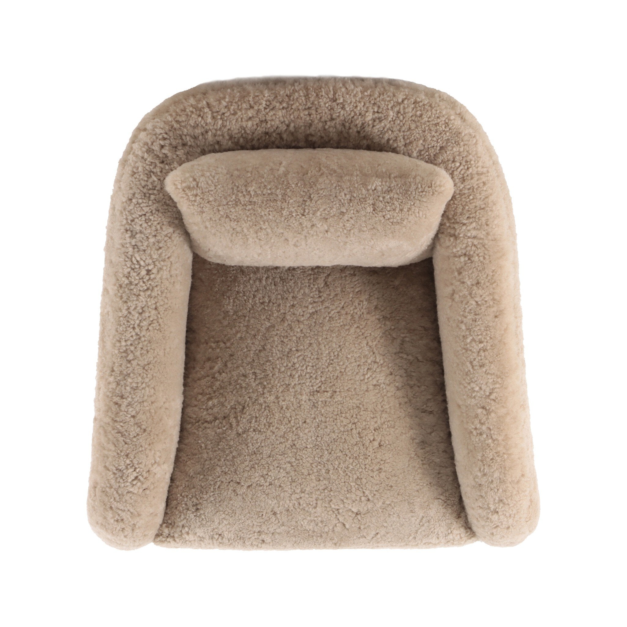 Four Hands Topanga Swivel Chair — Beige Shearling