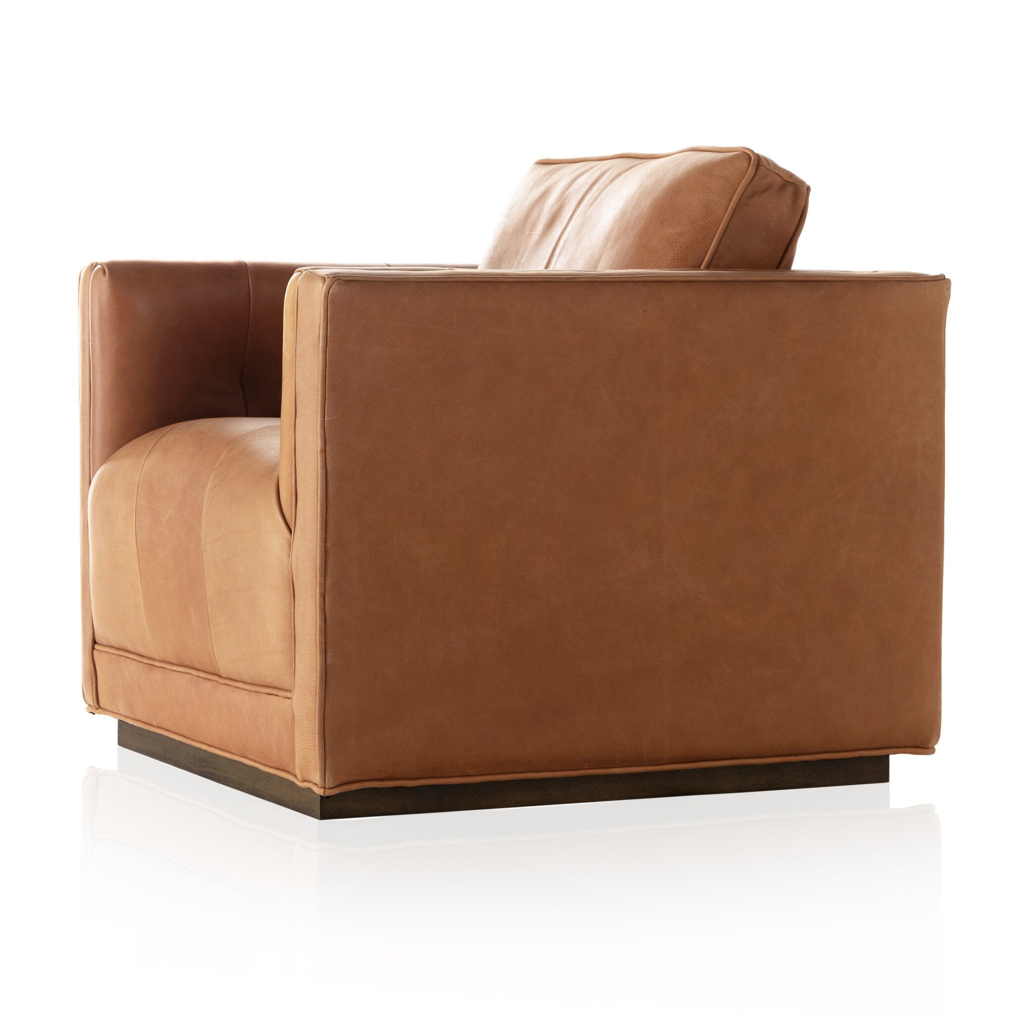 Four Hands Kiera Swivel Chair — Palermo Cognac-Weathered Sepia
