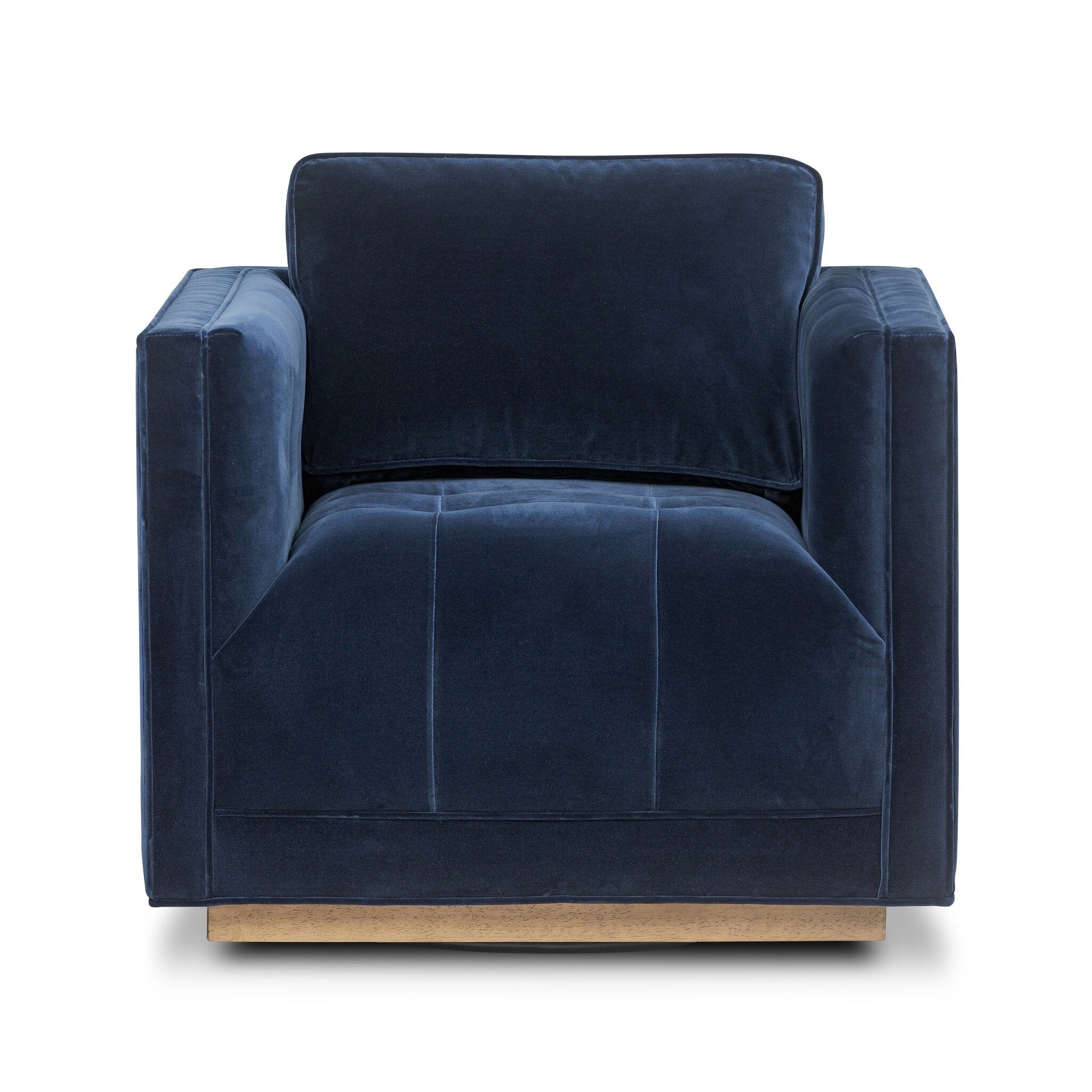 Four Hands Kiera Swivel Chair — Surrey Midnight-Weathered Sepia