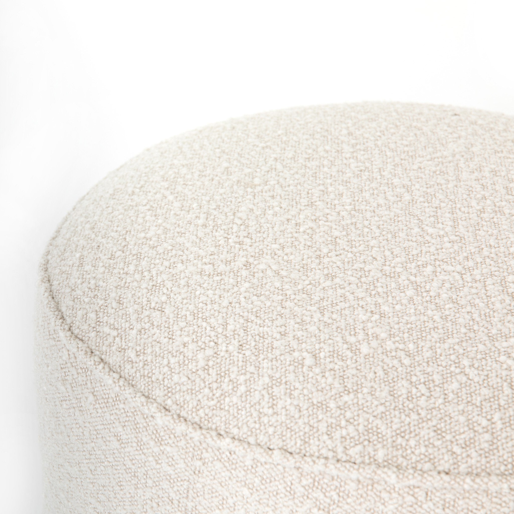 Four Hands Sinclair Round Ottoman — Knoll Natural-Distressed Natural