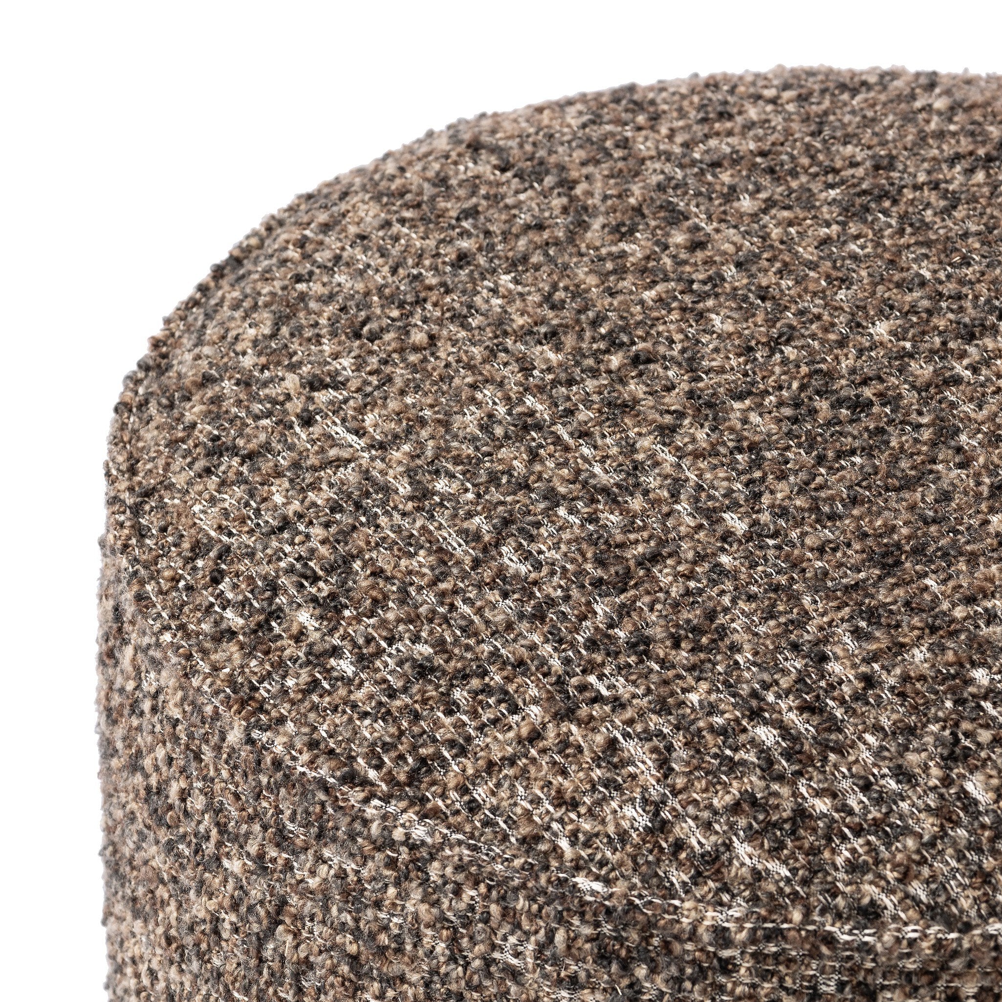 Four Hands Sinclair Round Ottoman — Ivan Granite-Sienna Brown