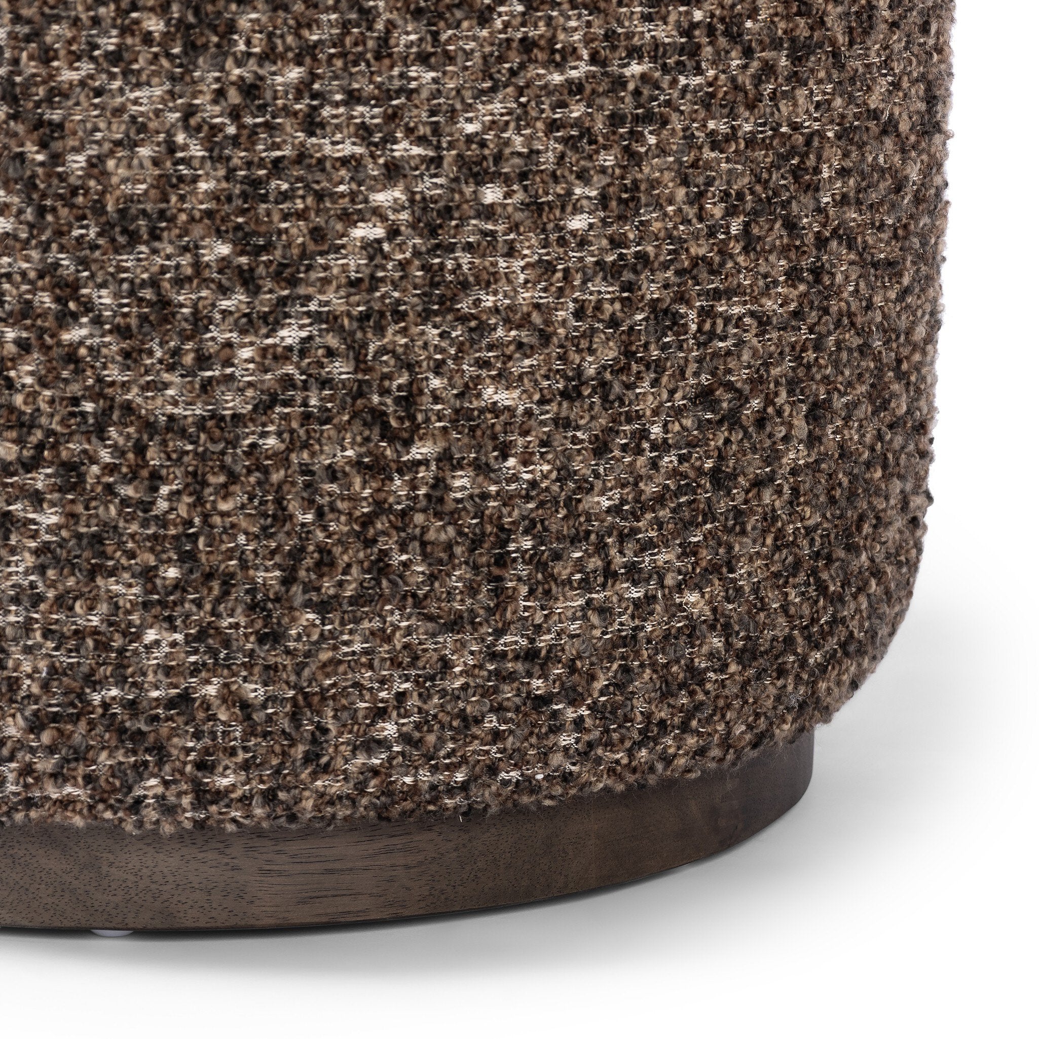 Four Hands Sinclair Round Ottoman — Ivan Granite-Sienna Brown