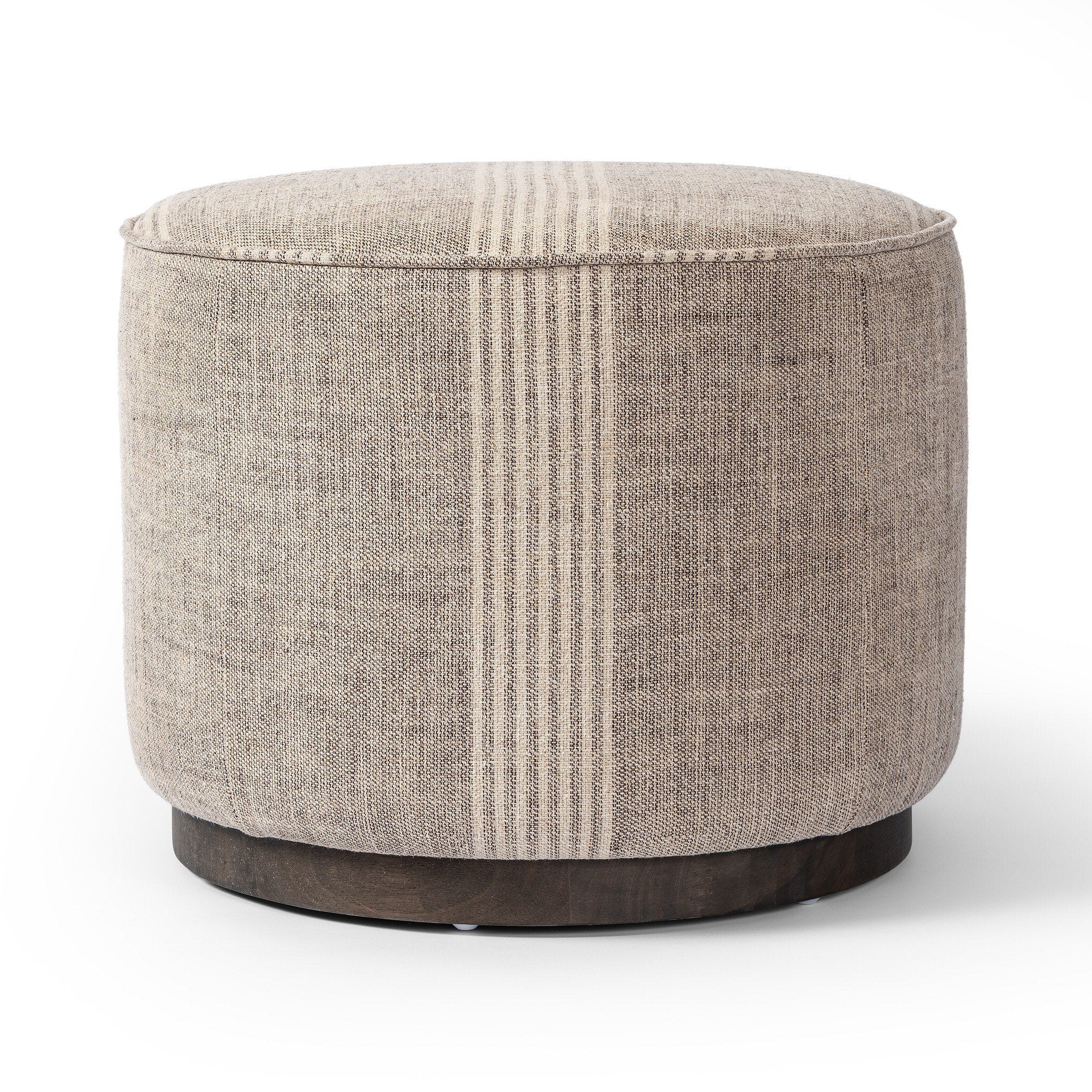 Four Hands Sinclair Round Ottoman — Manchester Flint-Sienna Brown
