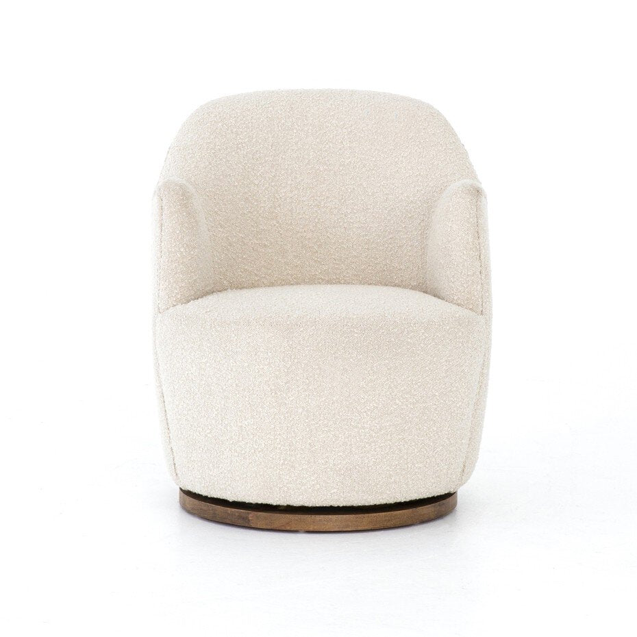 Four Hands Aurora Swivel Chair — Knoll Natural-Distressed Natural