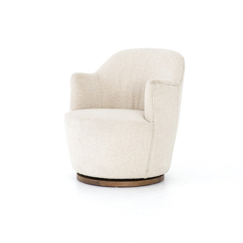 Four Hands Aurora Swivel Chair — Knoll Natural-Distressed Natural