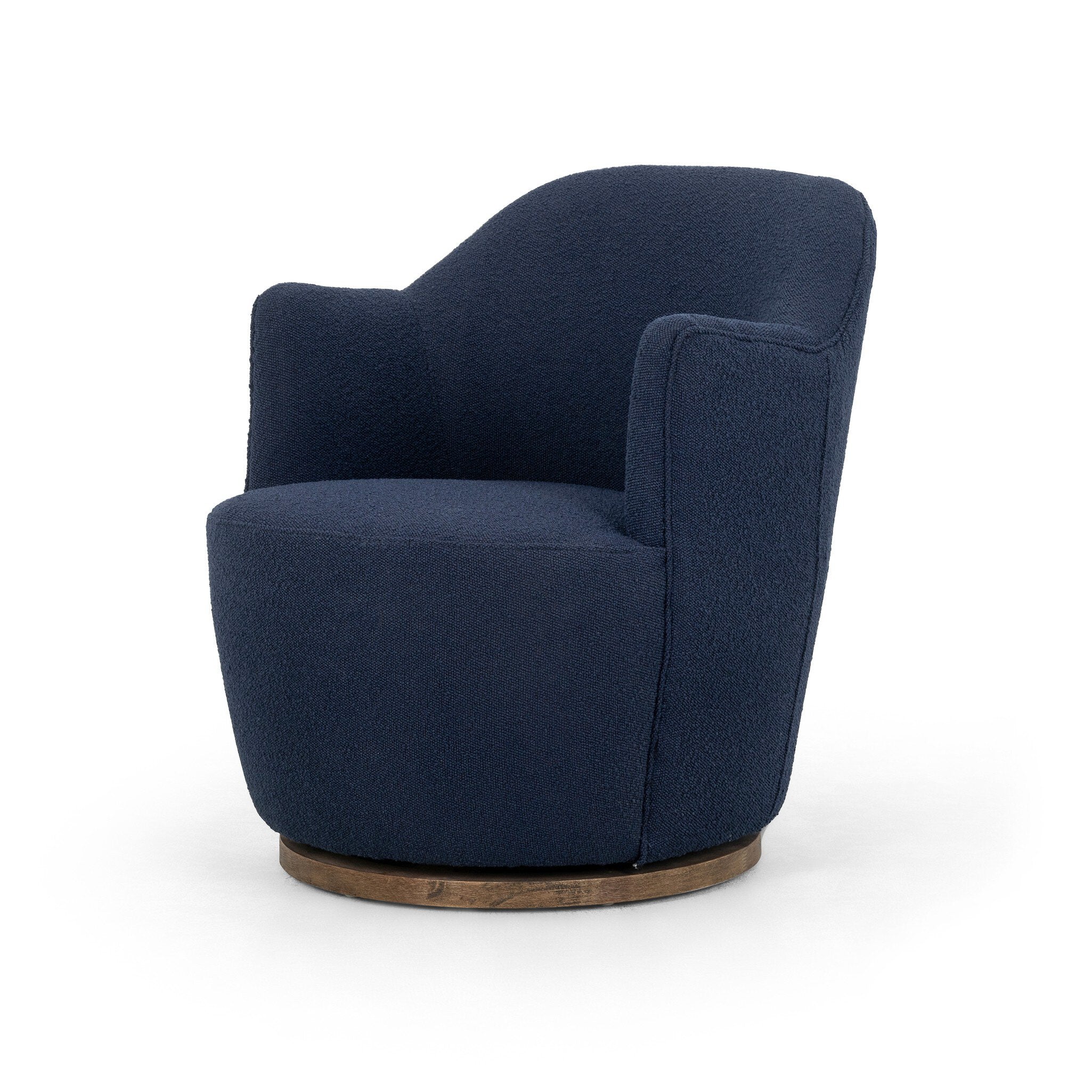 Four Hands Aurora Swivel Chair — Copenhagen Indigo-Distressed Natural